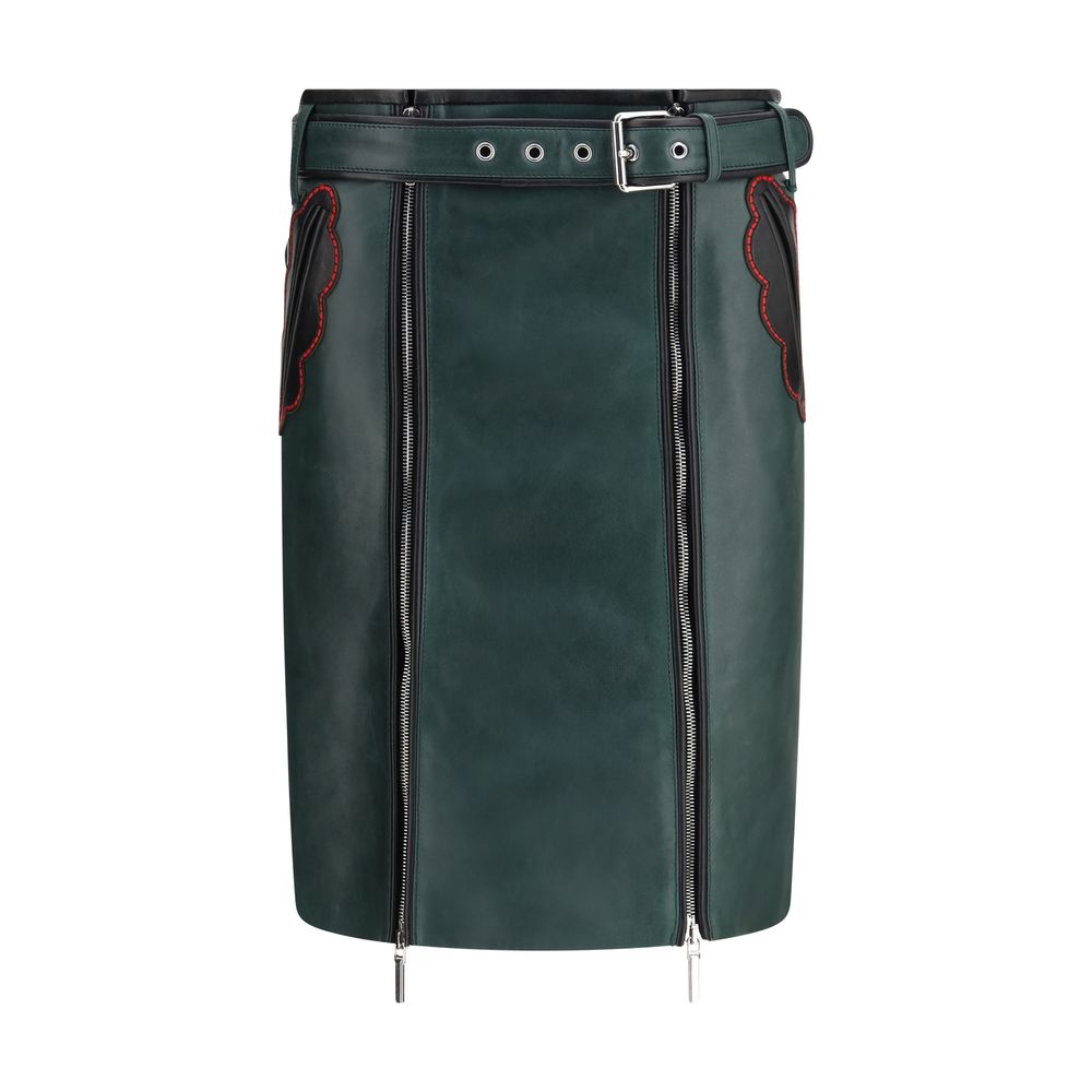 Marni Bicolor Calf Leather Bos Taurus Long Skirt