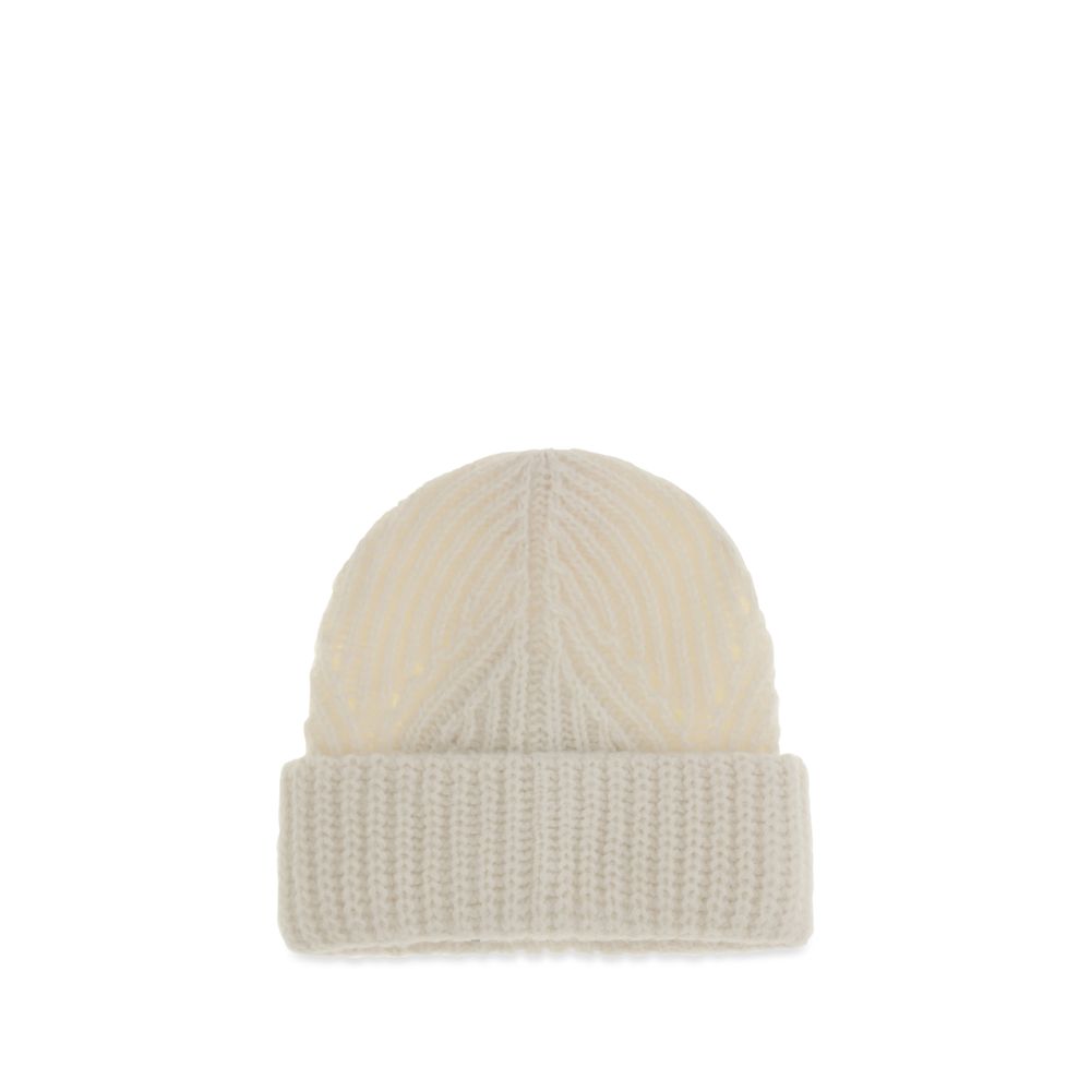 Moncler Beige Wool Oves Aries Beanie