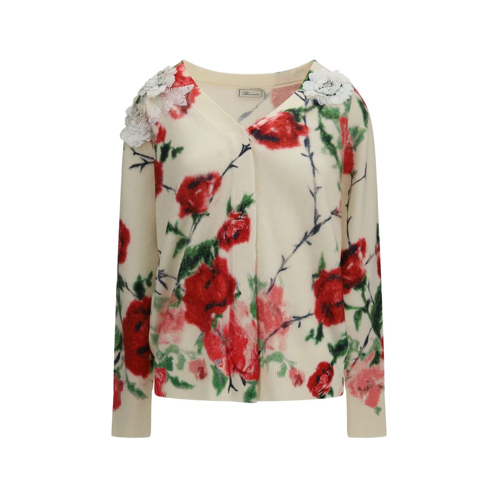 Blumarine Beige Wool Oves Aries Cardigan