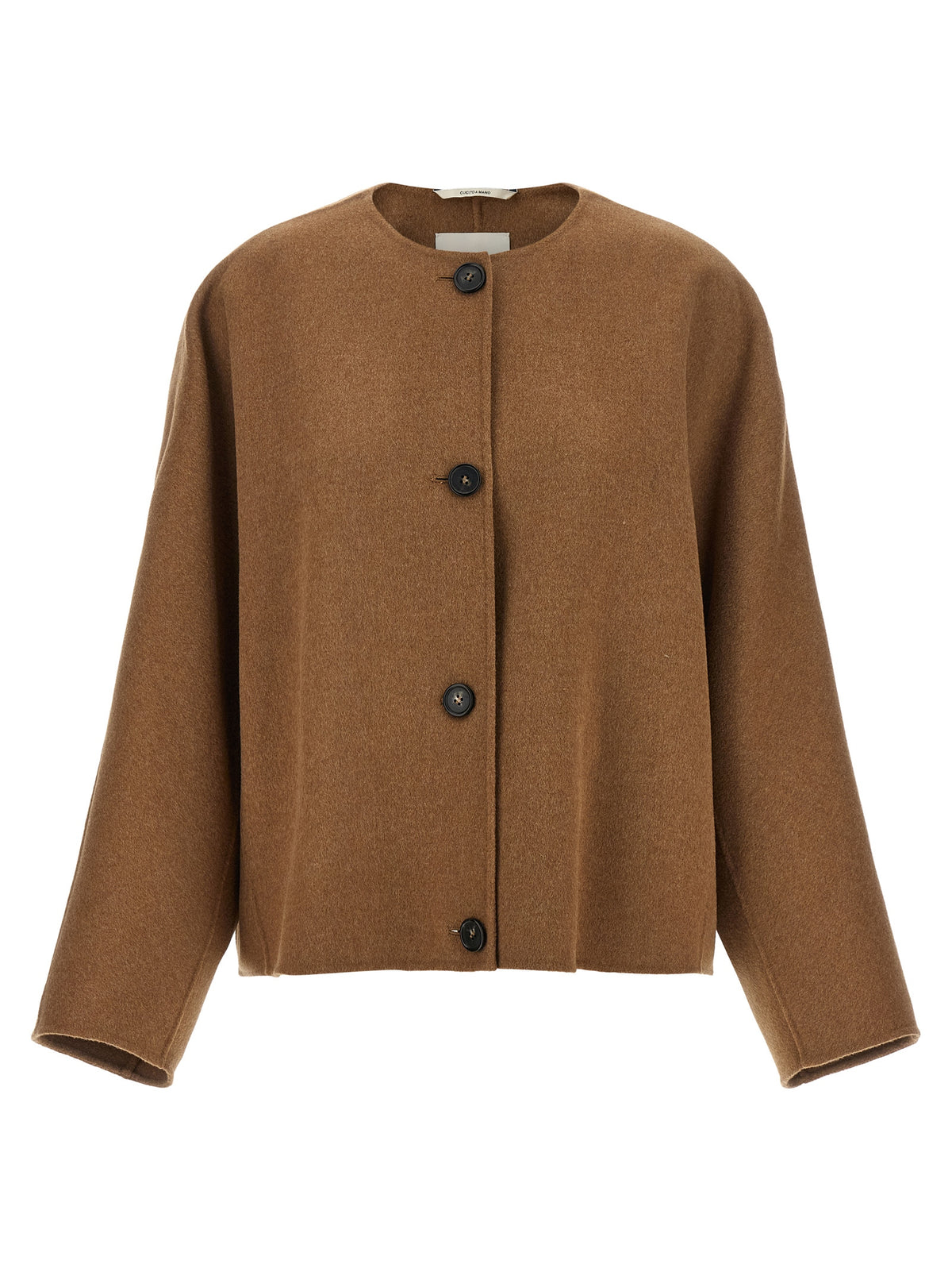 'S Max Mara Brown Wool Full-Length Jacket