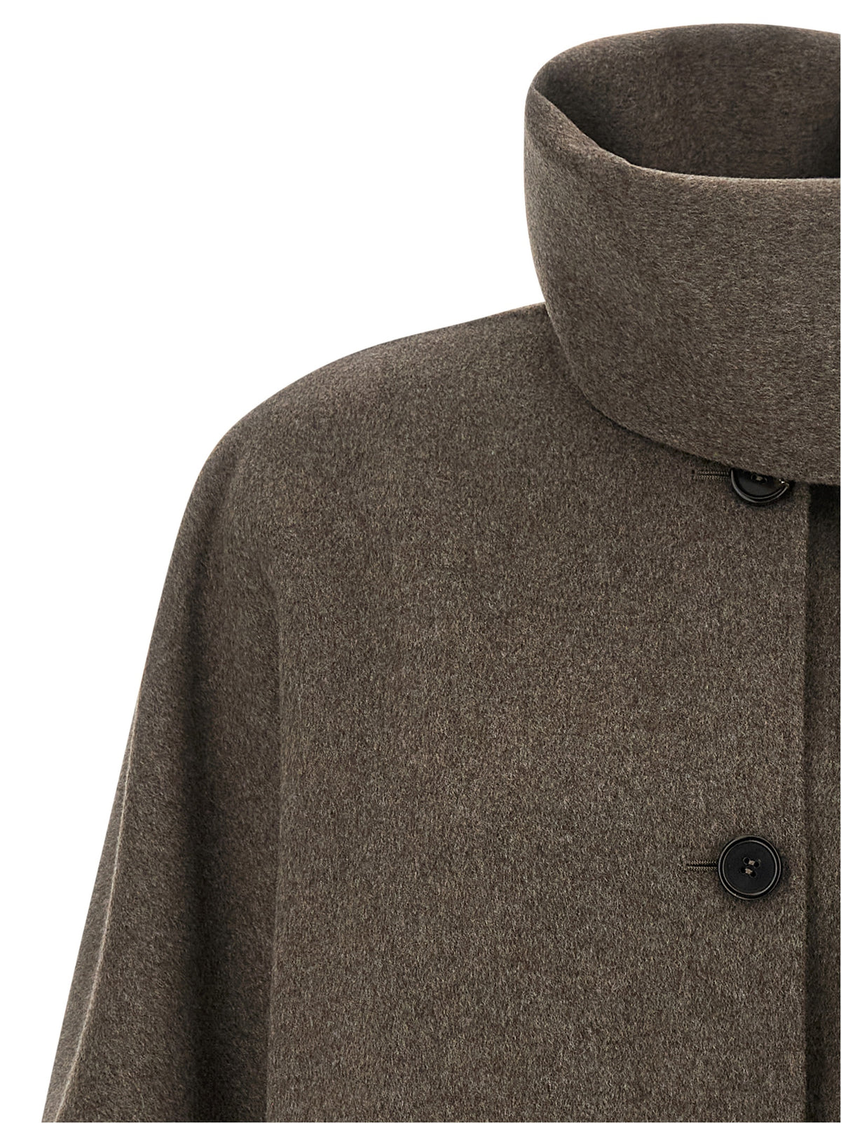 'S Max Mara Brown Wool Full-Length Jacket