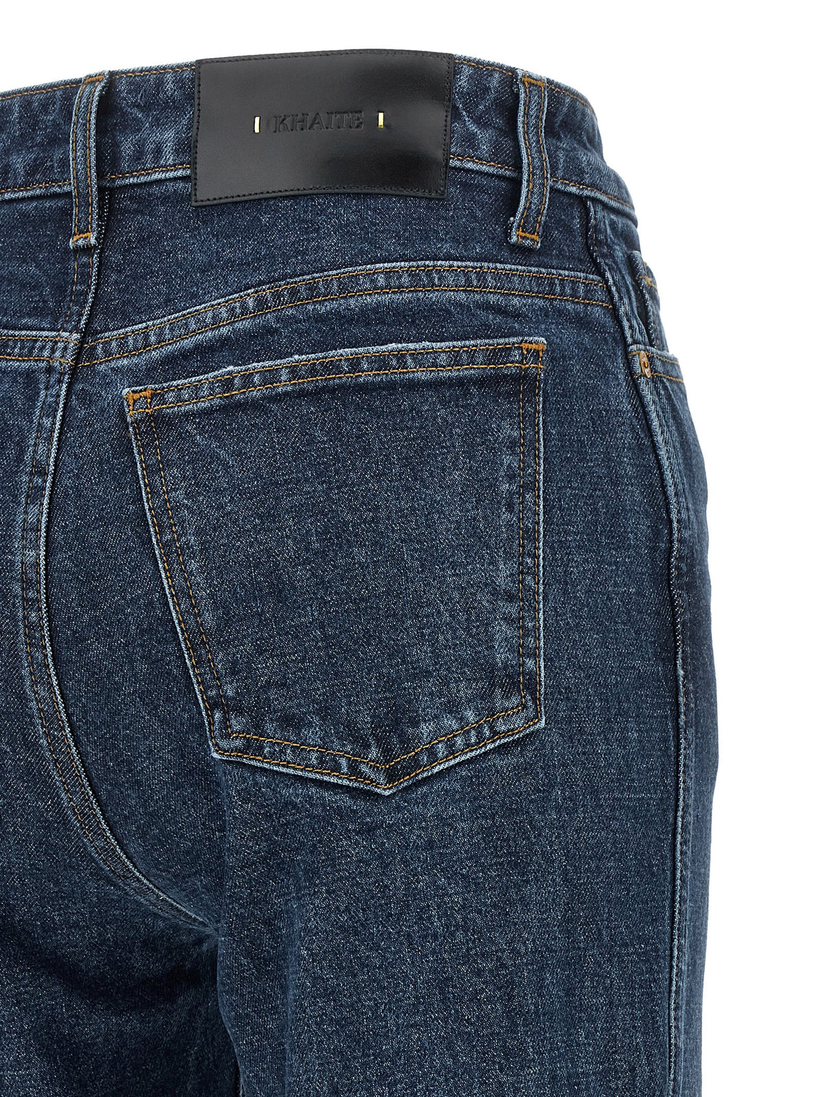 Khaite Blue Cotton Straight-Leg Jeans