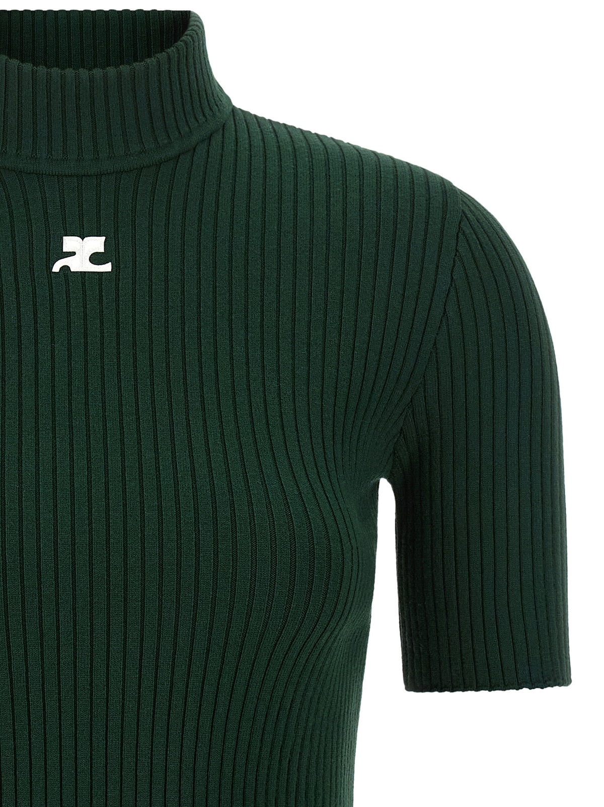 Courrèges Bicolor Viscose Turtleneck