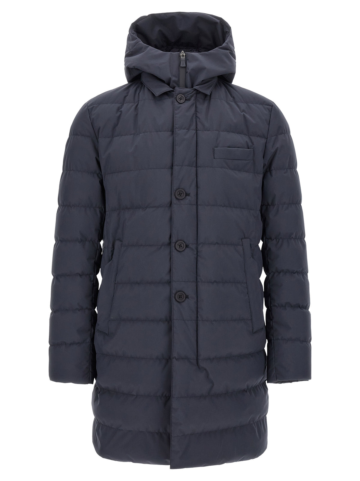 Herno Blue Polyester Full-Length Jacket