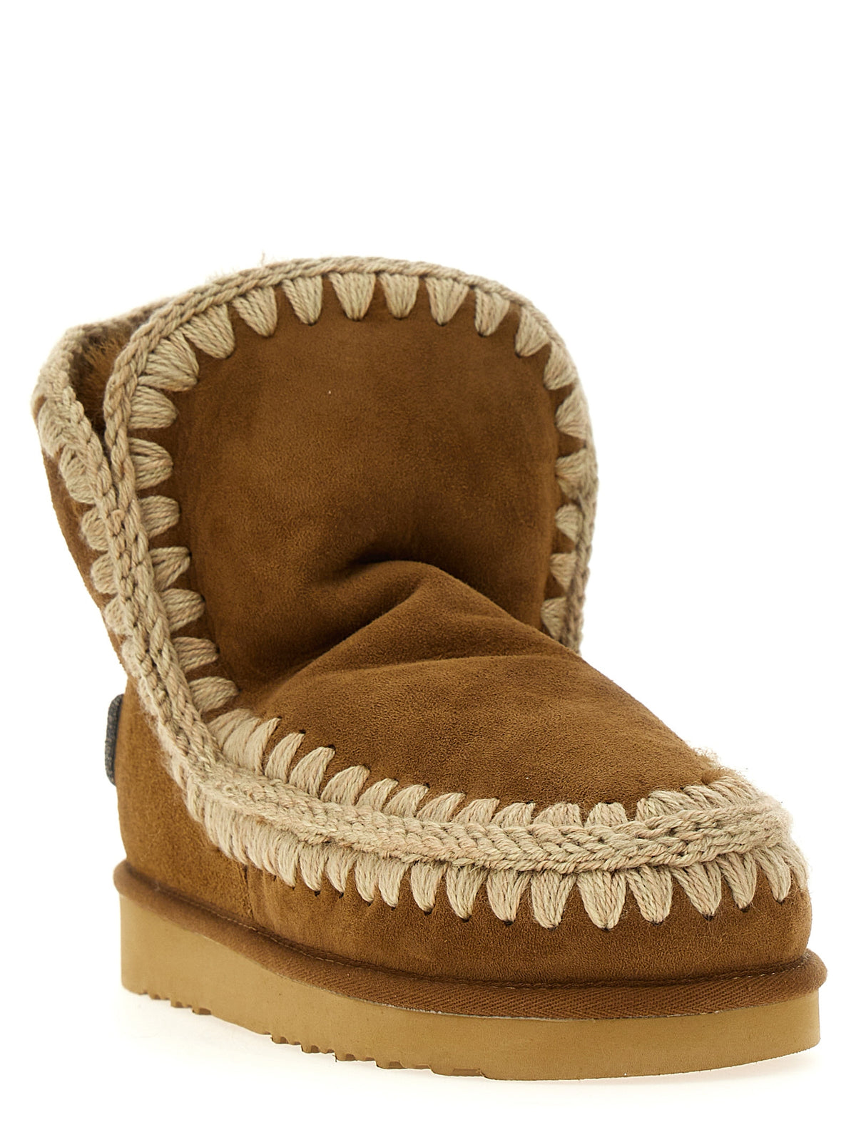 Mou Brown Lambskin Ankle Boots