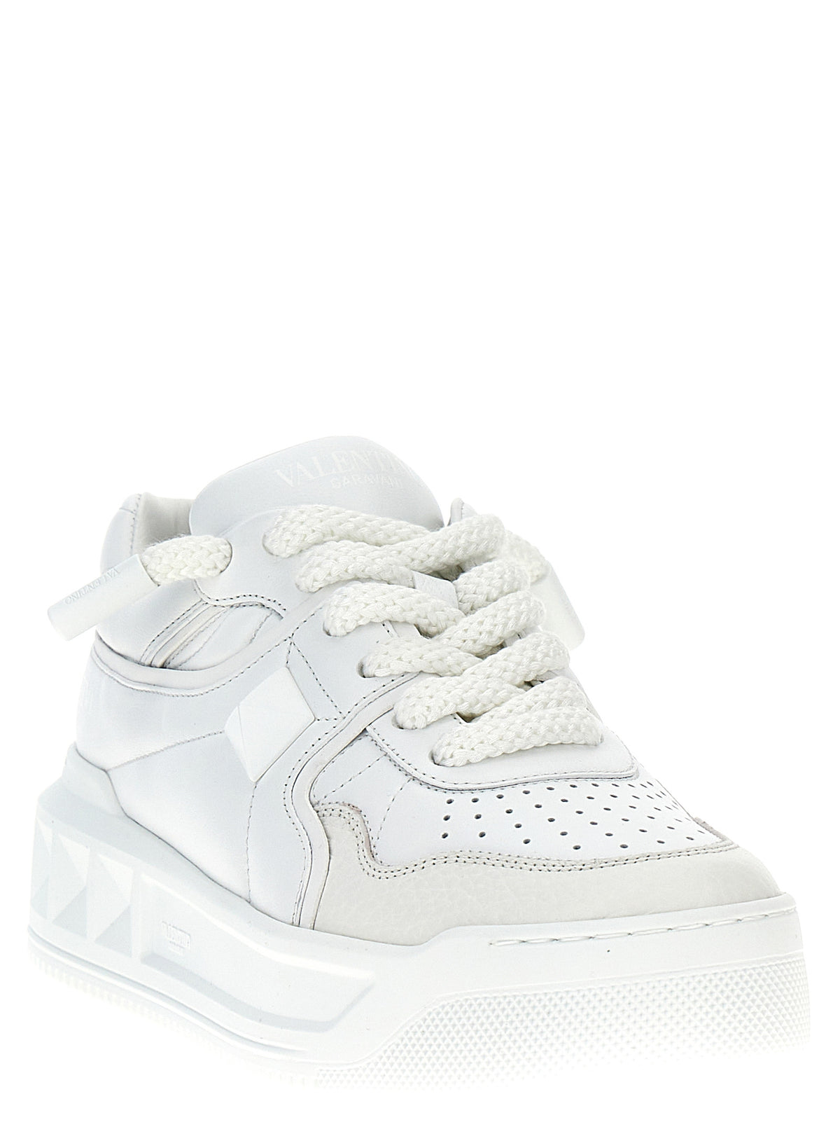 Valentino Garavani White Lamb Leather Low Top Sneakers