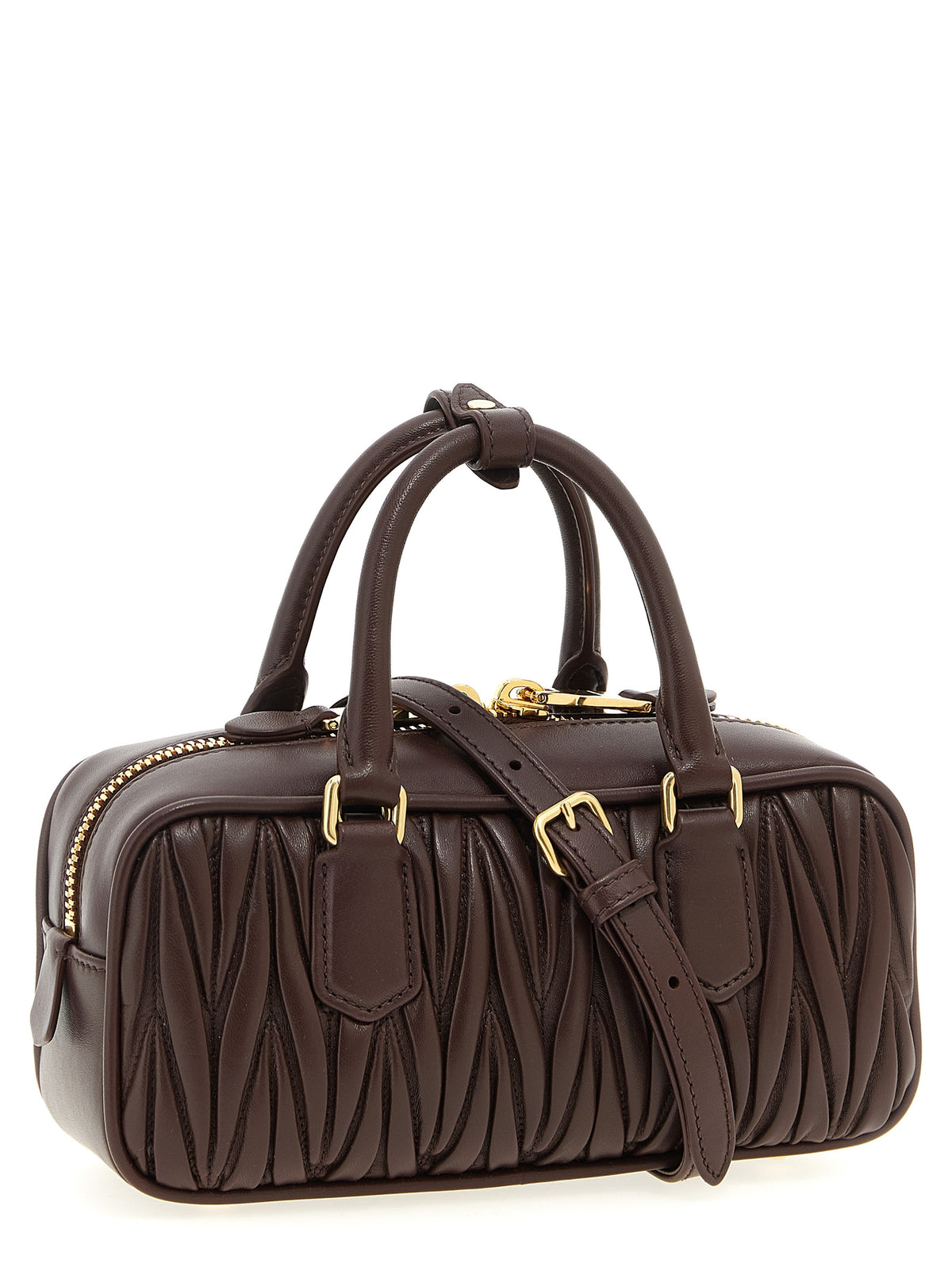 Miu Miu Brown Lamb Leather Handbag