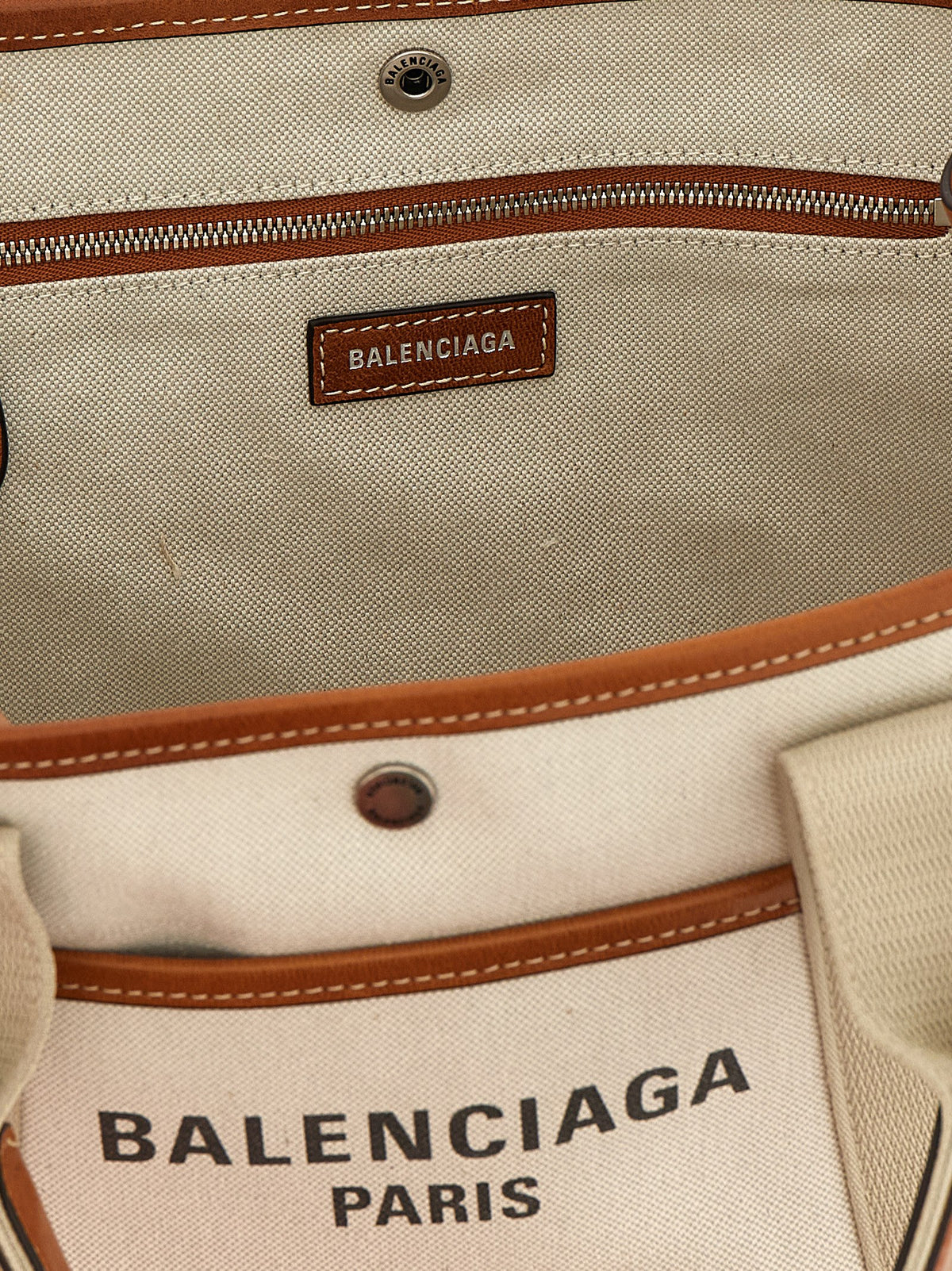 Balenciaga Beige Leather Tote Bag