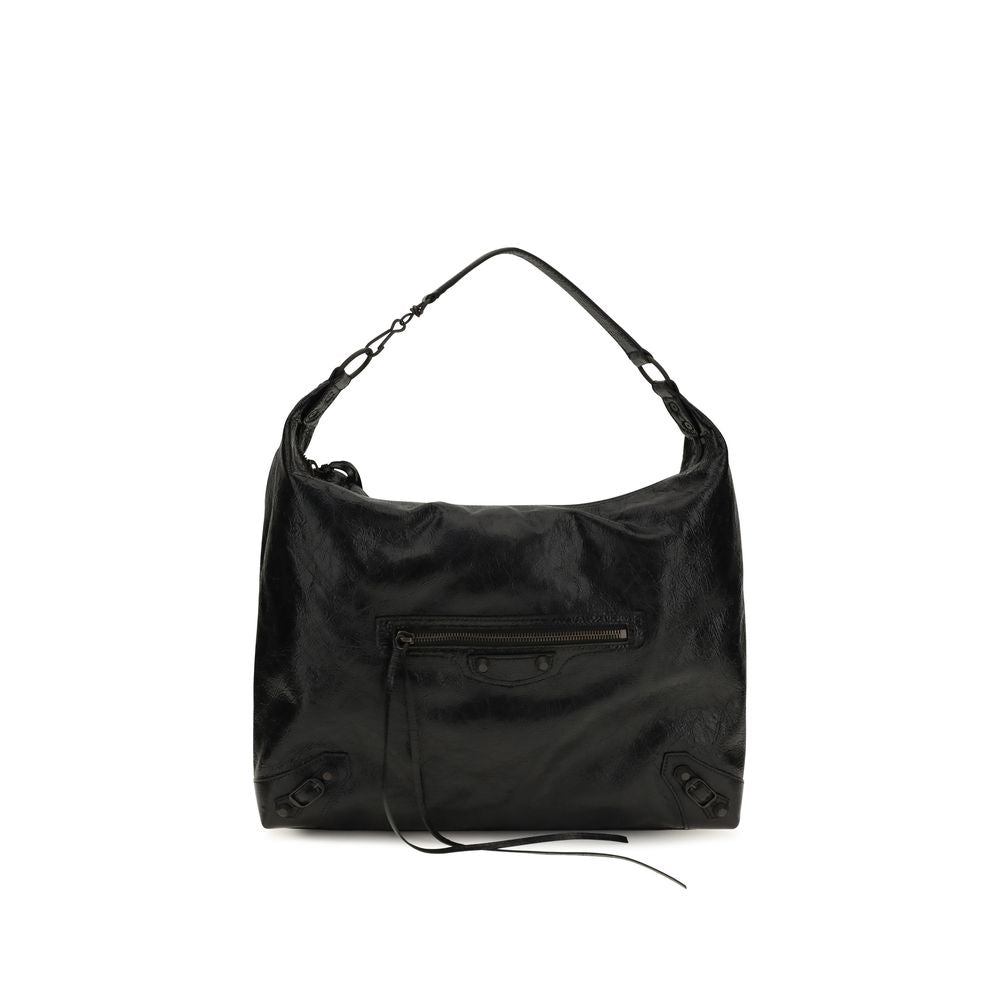 Balenciaga Black Lamb Ovis Aries Shoulder Bag