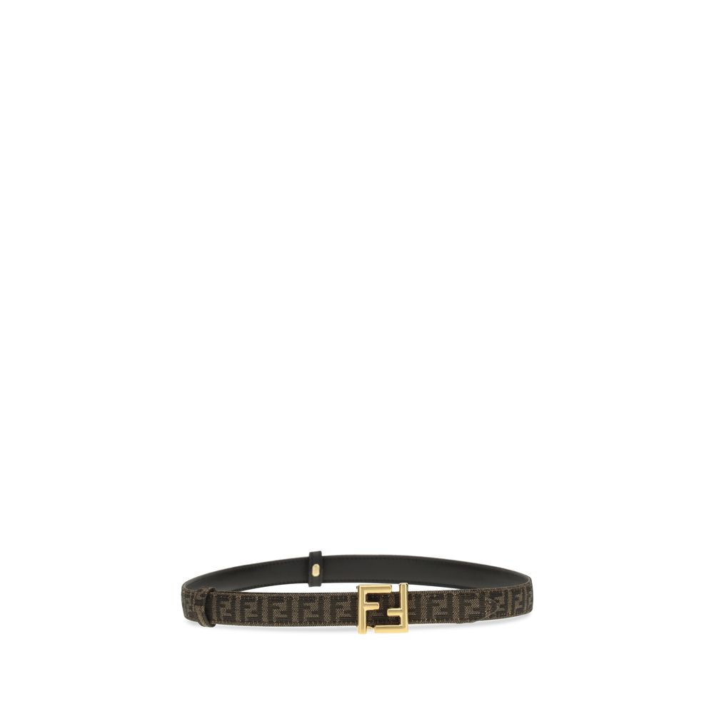 Fendi Black Calf Leather Bos Taurus Regular Belt