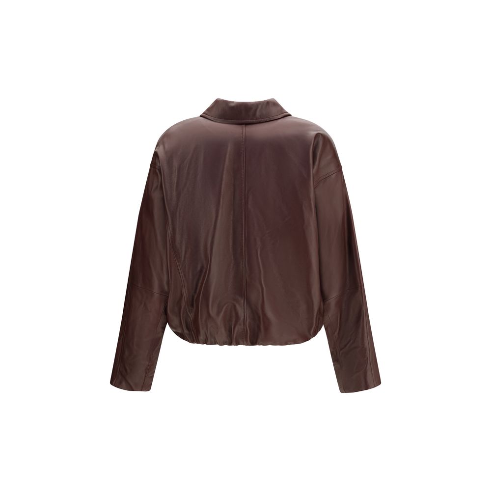 Brunello Cucinelli Bordeaux Lamb Ovis Aries Bomber