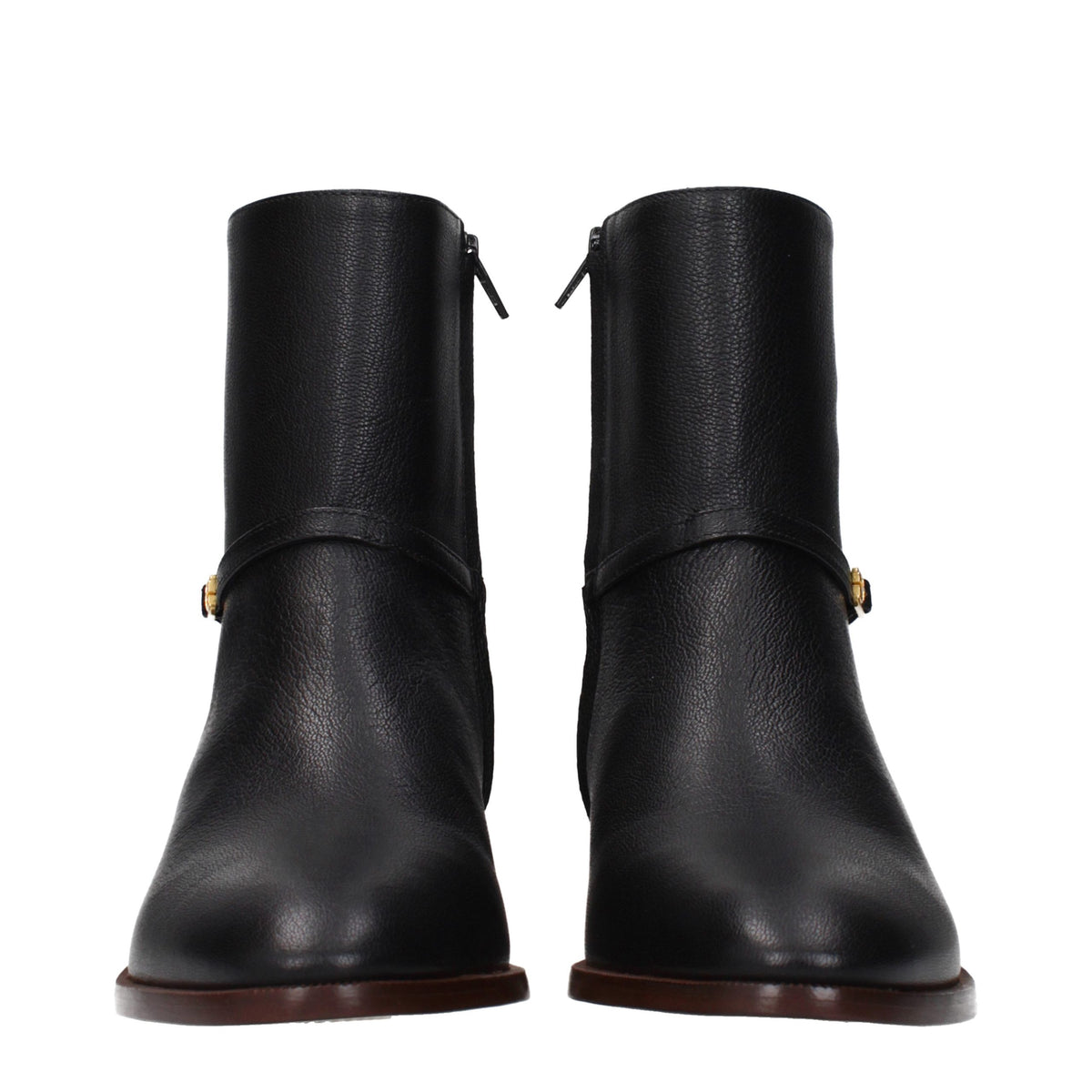 Valentino Garavani Black Leather Ankle Boots