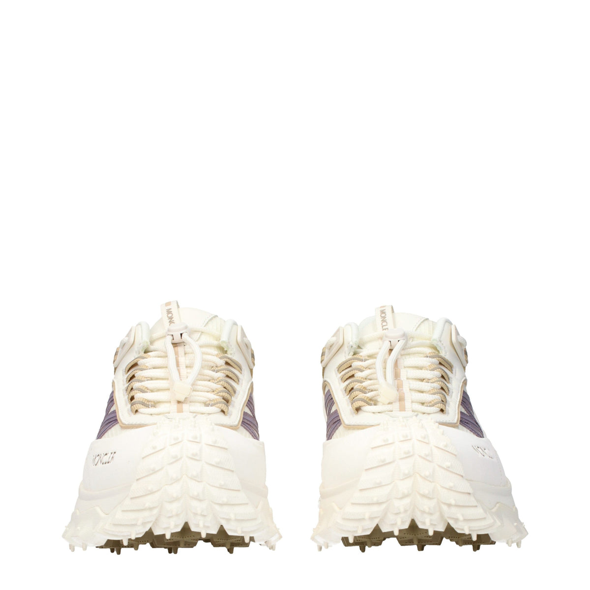 Moncler White Fabric Athletic Sneakers