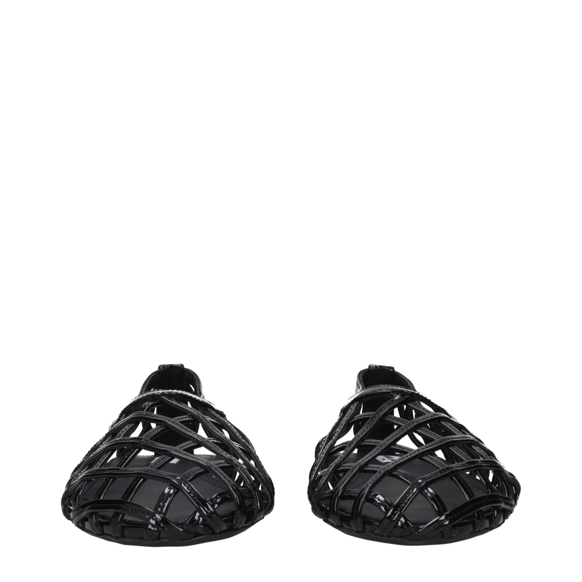 Alaïa Black Leather Ballet Flats