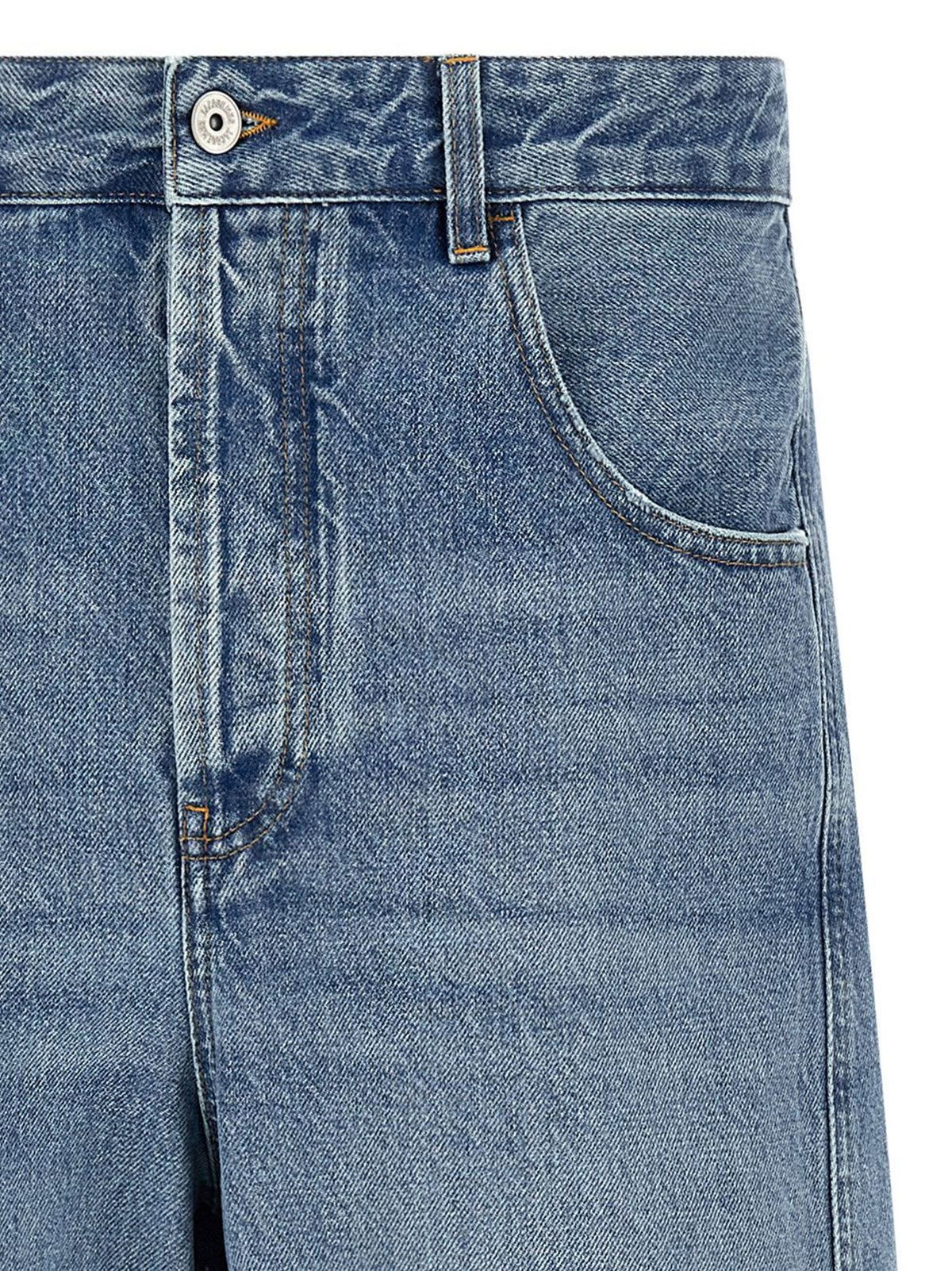 Jacquemus Blue Cotton High-Waisted Jean