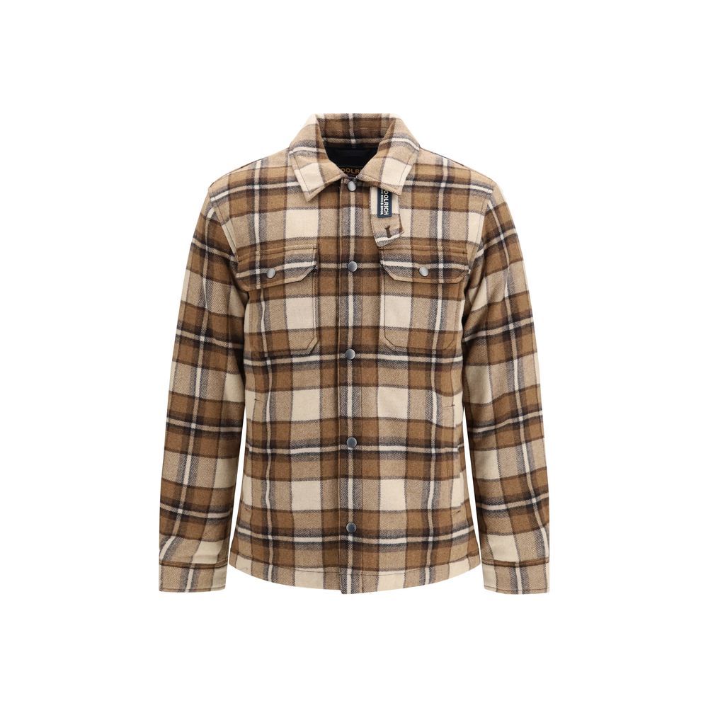 Woolrich Brown Wool Oves Aries Full-Length Jacket