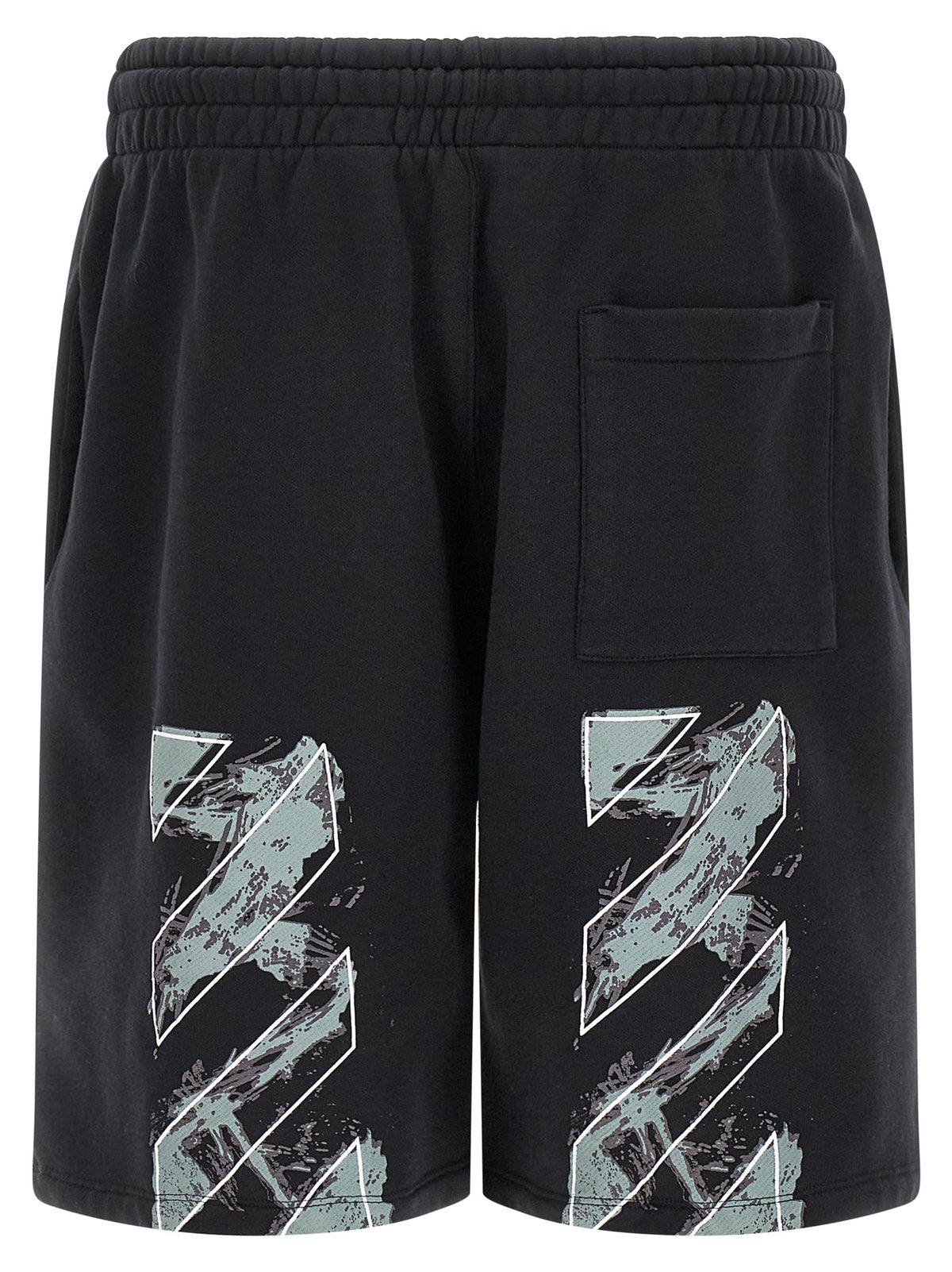 Off-White Black Cotton Bermuda Shorts