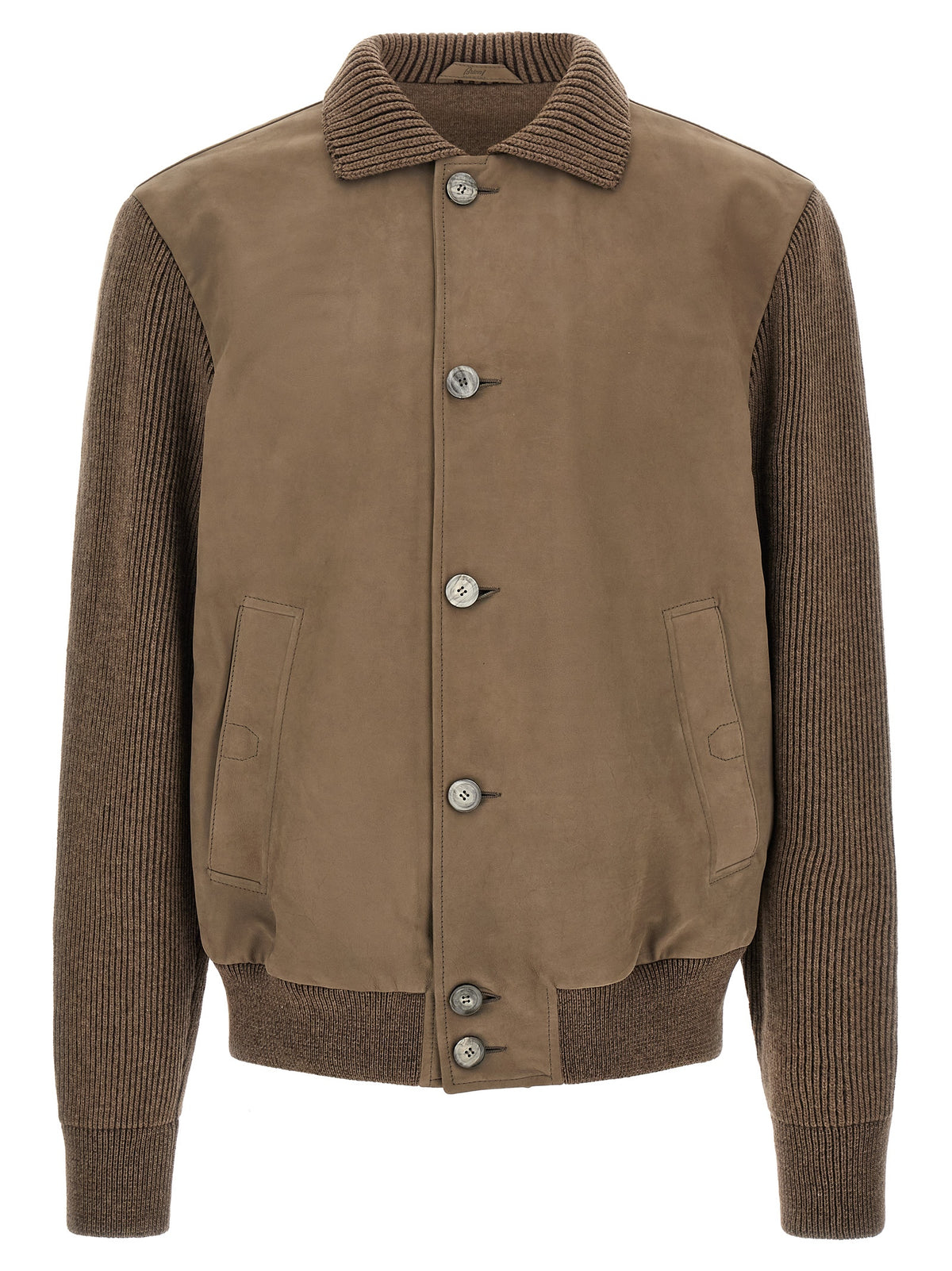 Brioni Brown Calfskin Leather Jacket