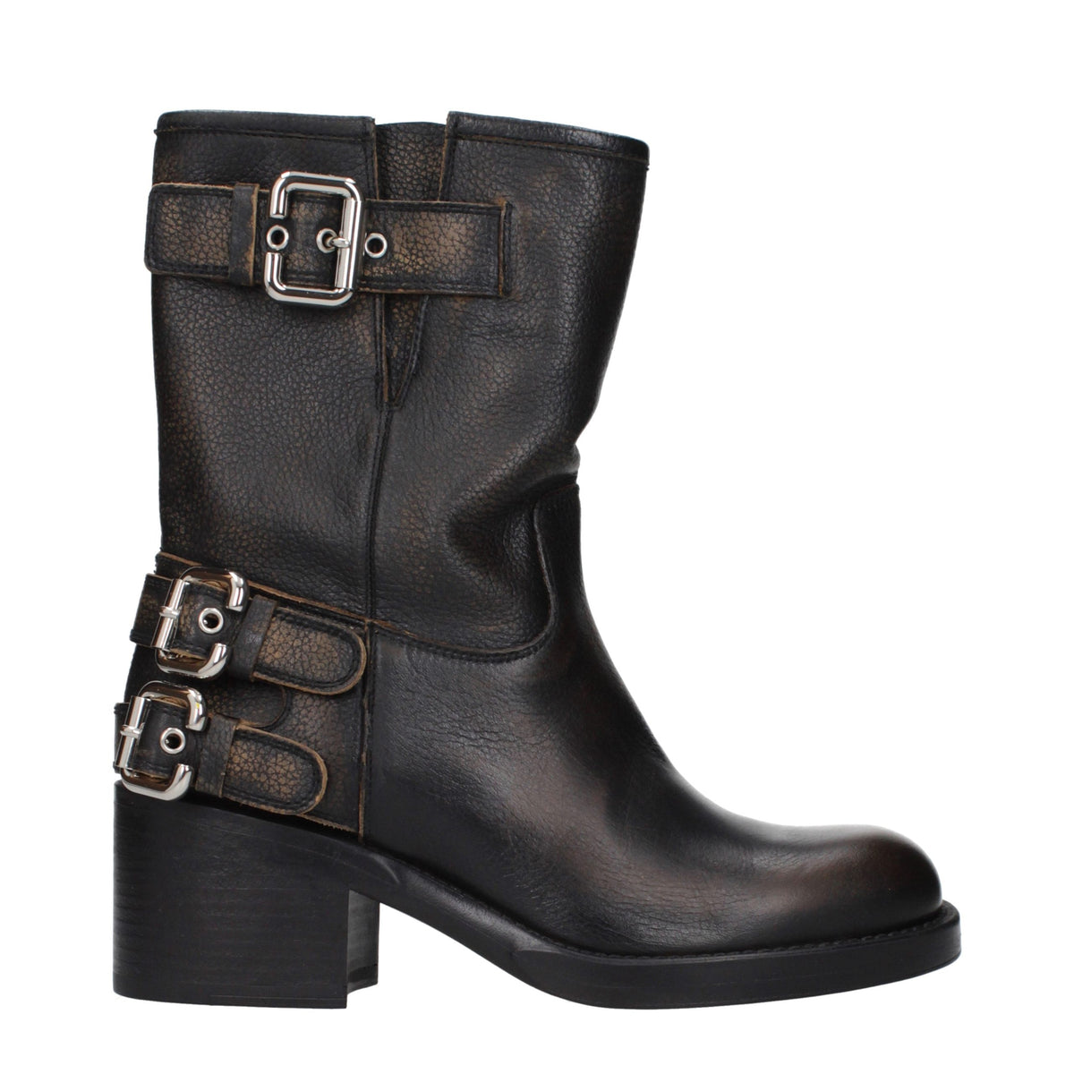 Chloé Black Leather Ankle Boots