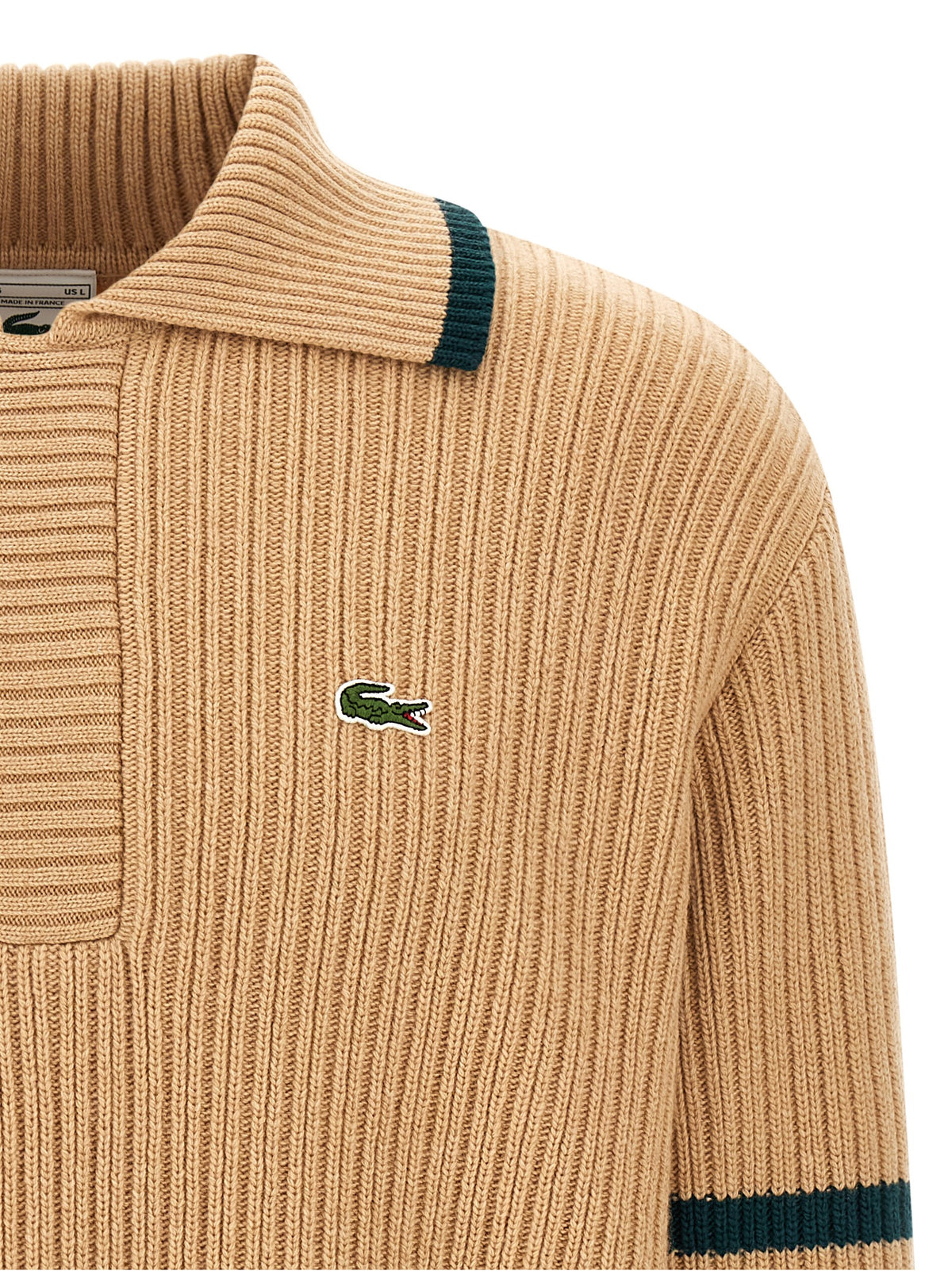 Lacoste Beige Wool Cardigan