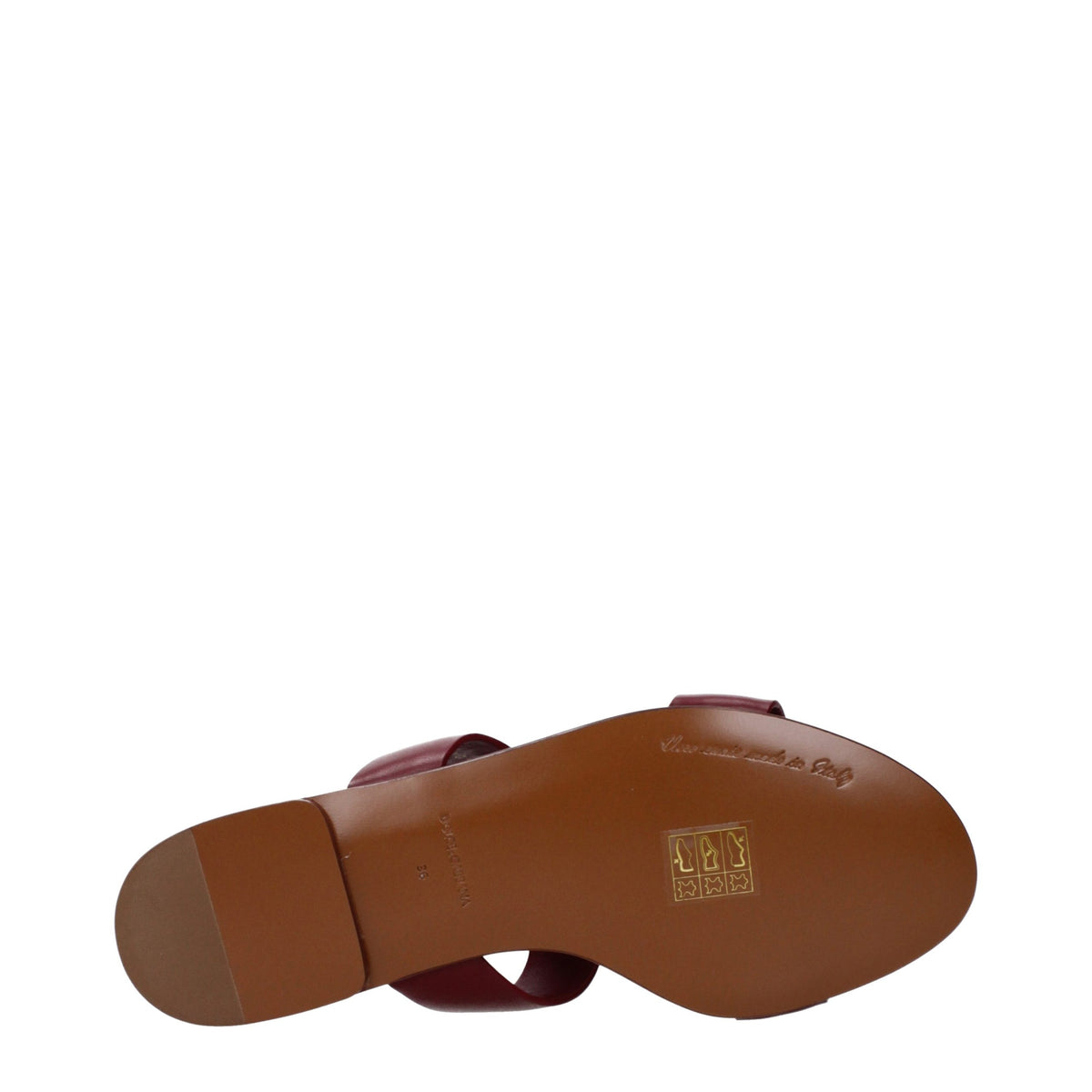 Dolce & Gabbana Red Leather Slippers