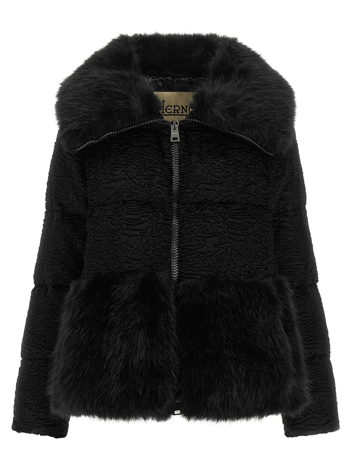 Herno Black Acetate Full-Length Jacket