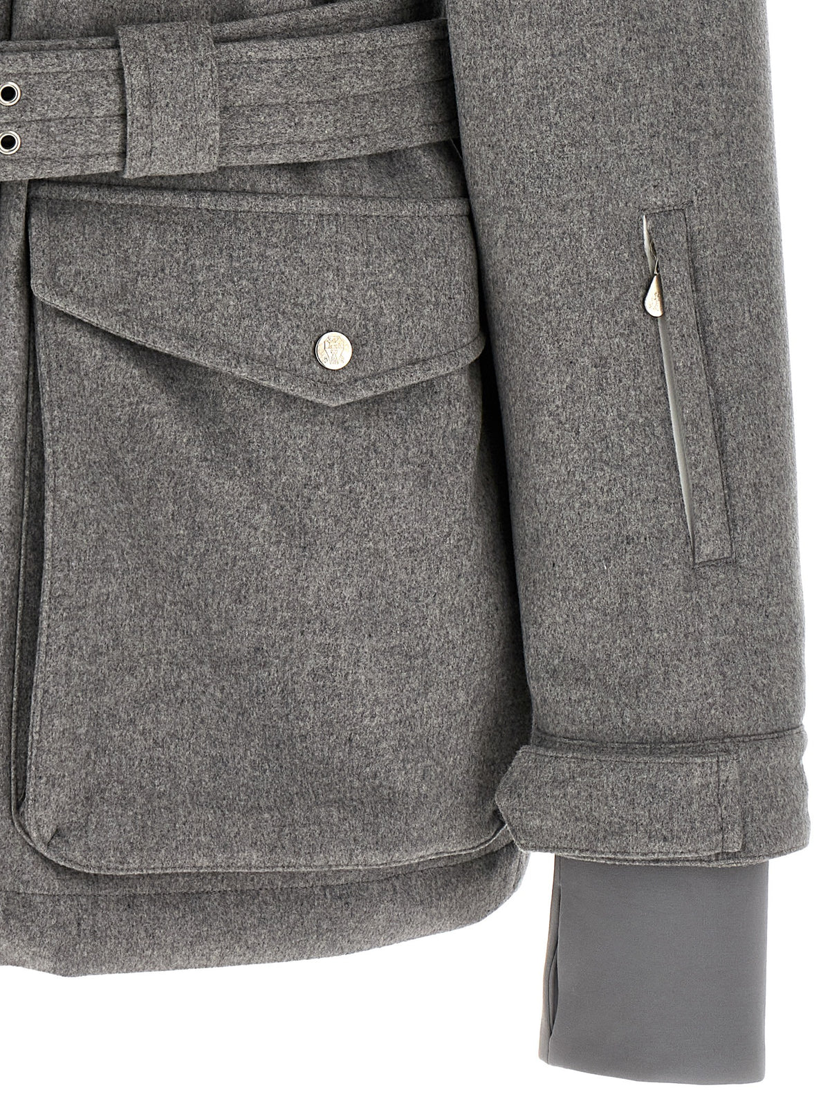 Brunello Cucinelli Gray Wool Full-Length Jacket