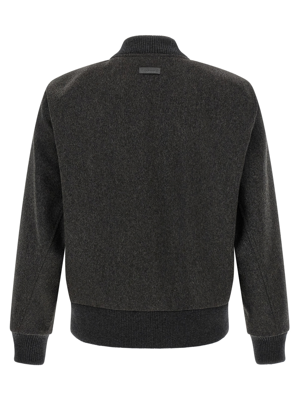 Lardini Gray Virgin Wool Bomber