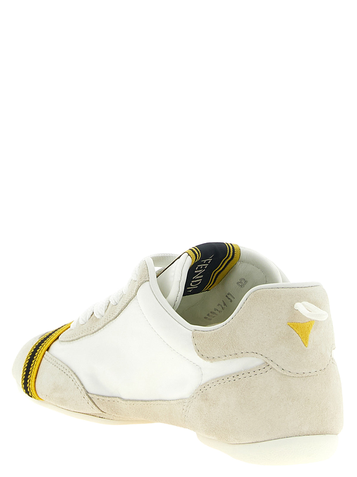 Fendi White Calfskin Athletic Sneakers