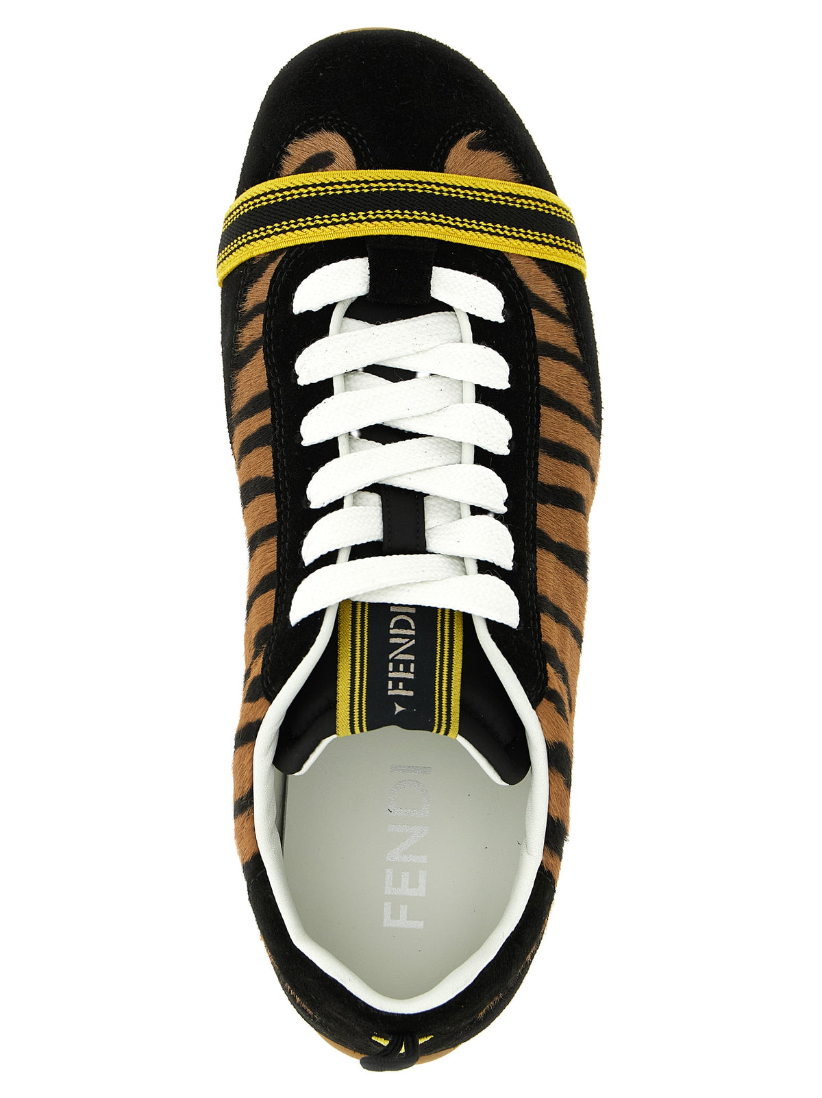 Fendi Brown Calfskin Athletic Sneakers
