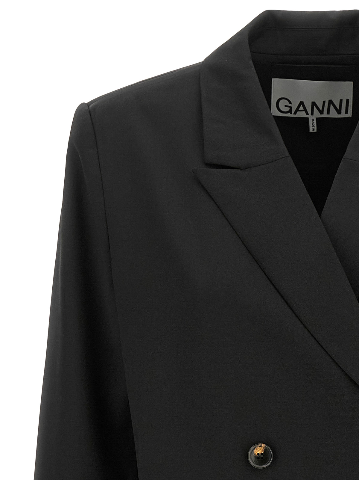 Ganni Black Polyester Blazer