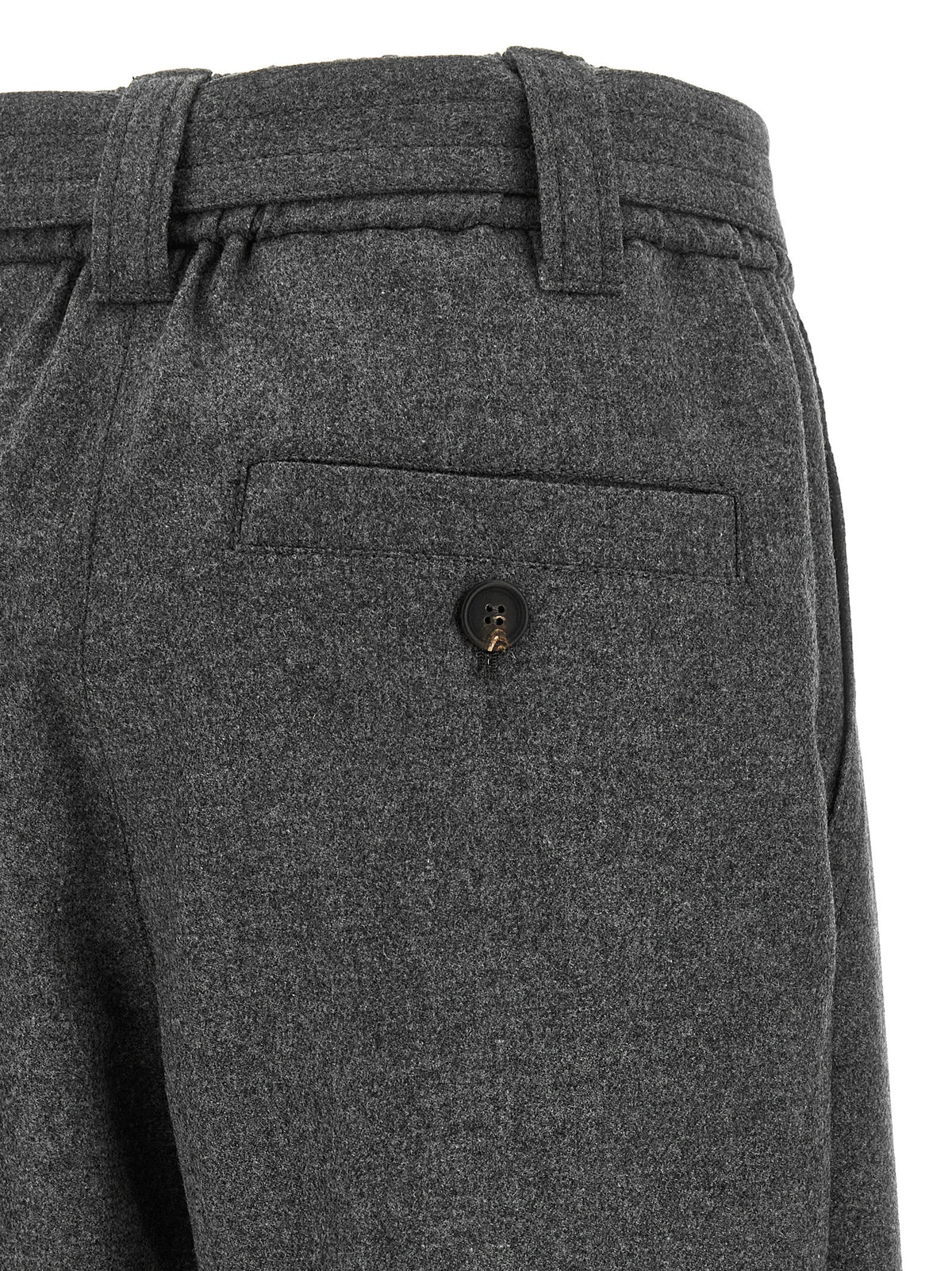 Brunello Cucinelli Gray Virgin Wool Cargo Pants