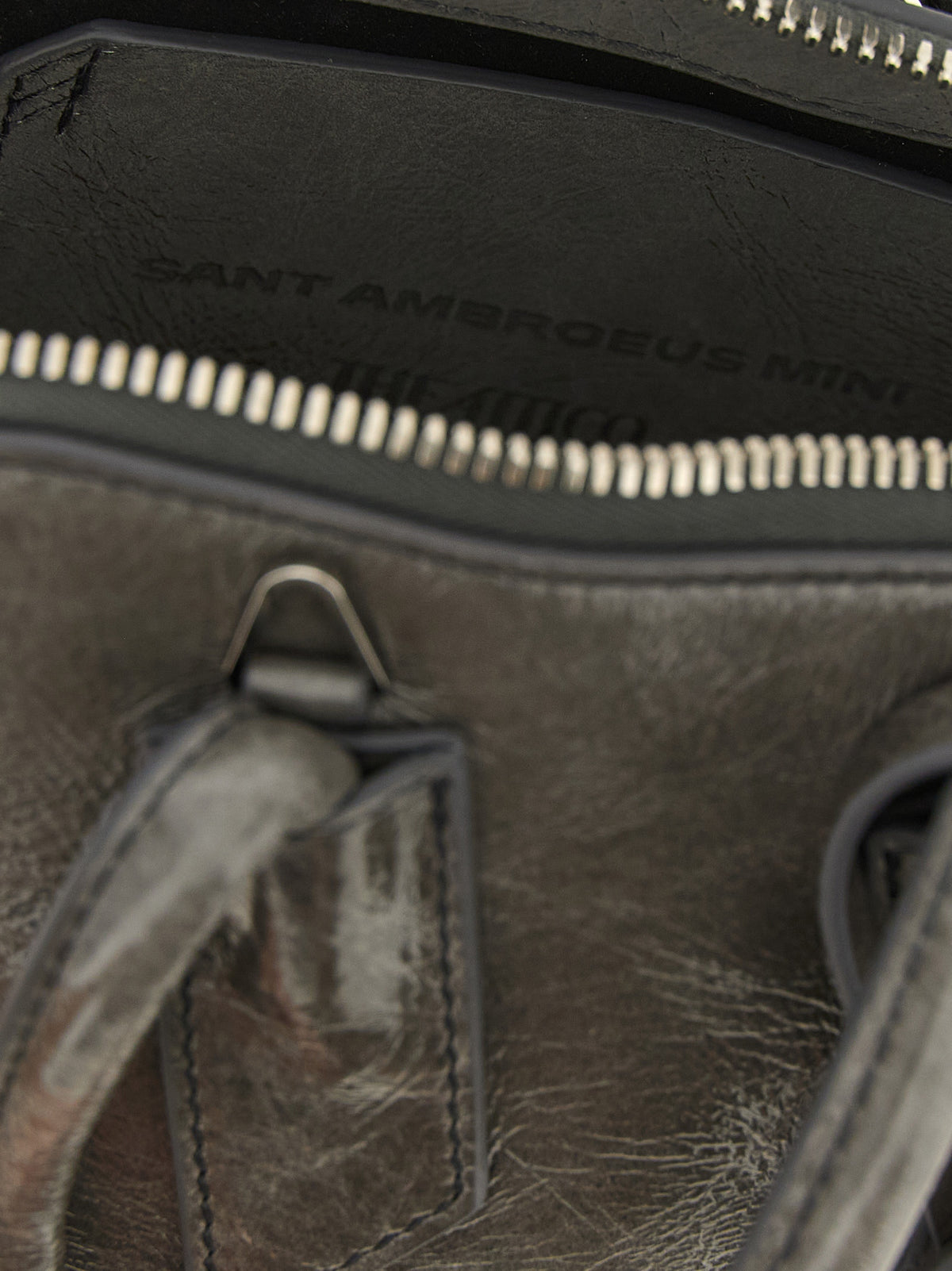 The Attico Gray Calfskin Handbag