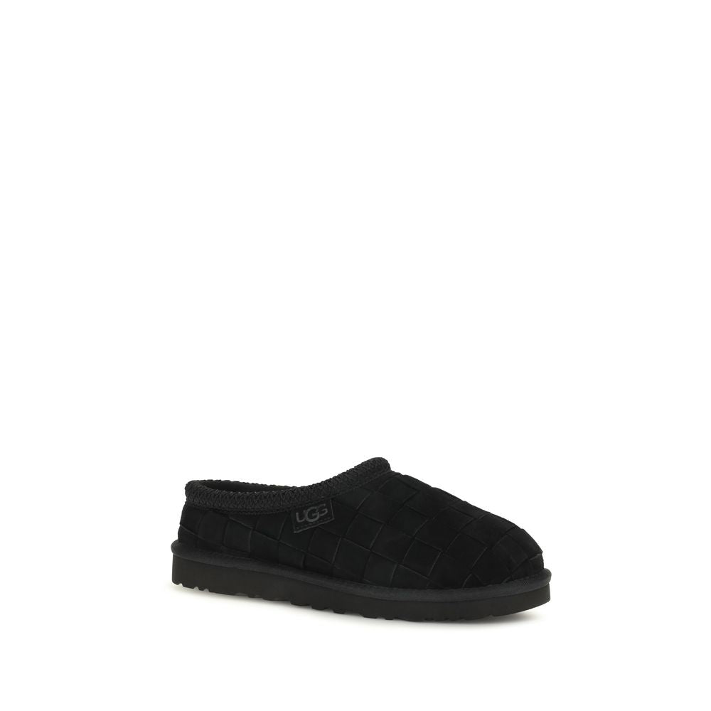 UGG Black Suede Leather Mules