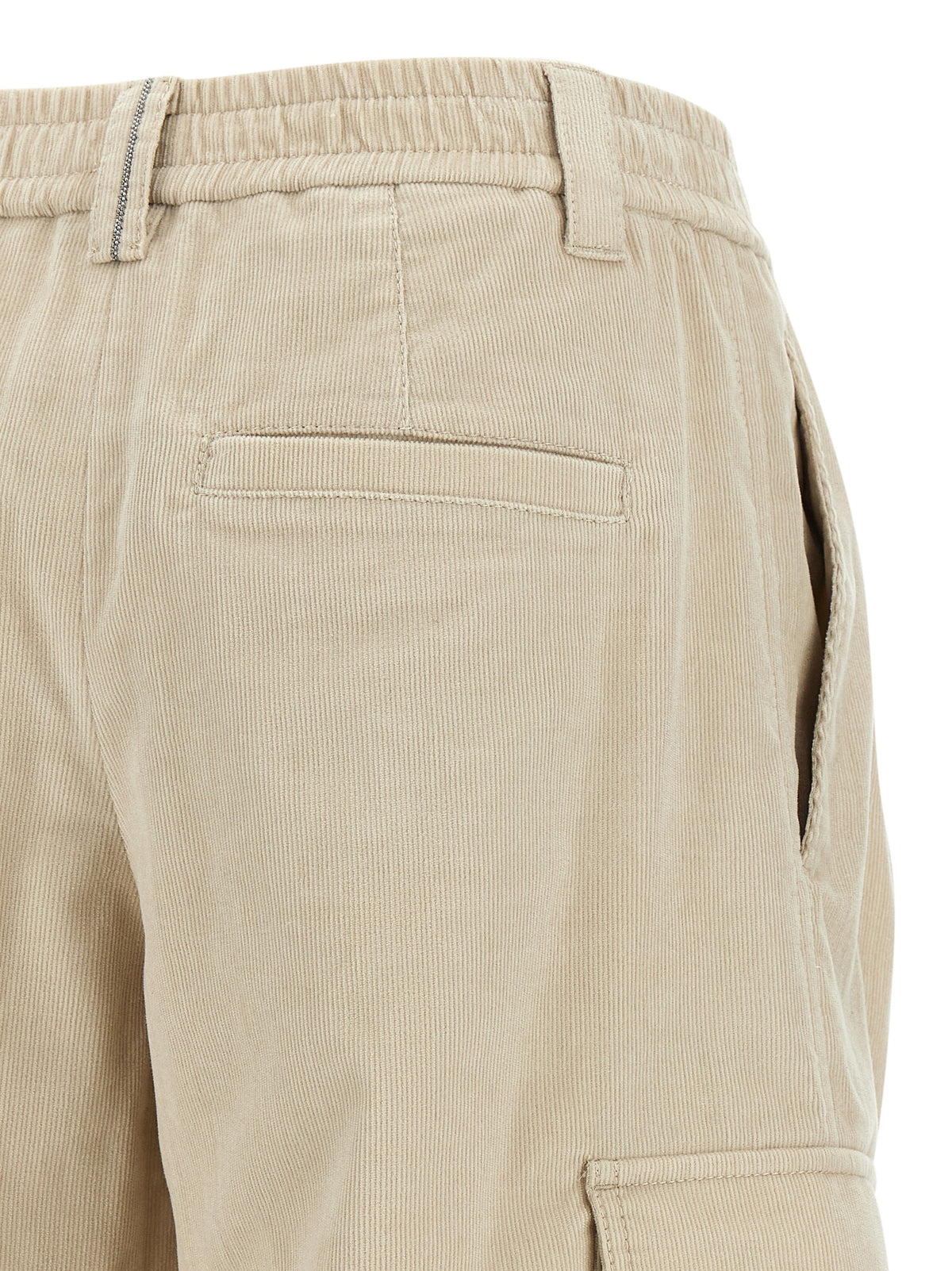 Brunello Cucinelli Beige Cotton Cargo Pants