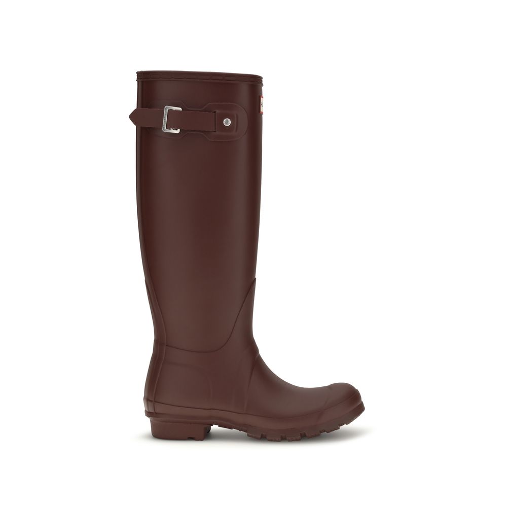 Hunter Bordeaux Rubber Rain Boots