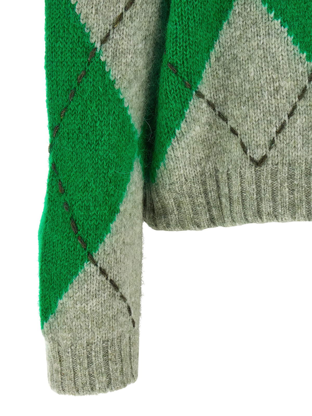 Ballantyne Bicolor Wool Cardigan