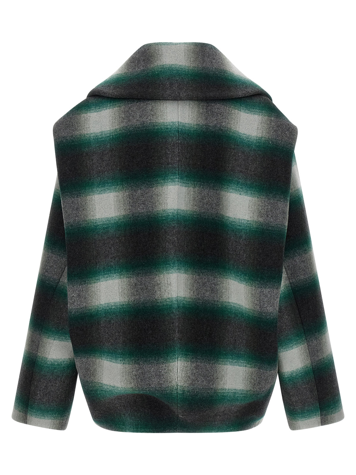 Balenciaga Bicolor Wool Full-Length Jacket