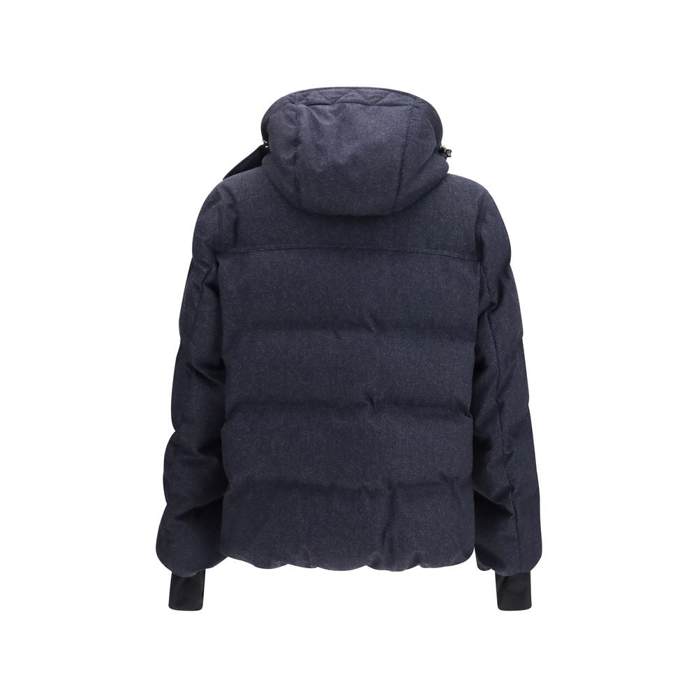 Moncler Grenoble Blue Wool Oves Aries Full-Length Jacket