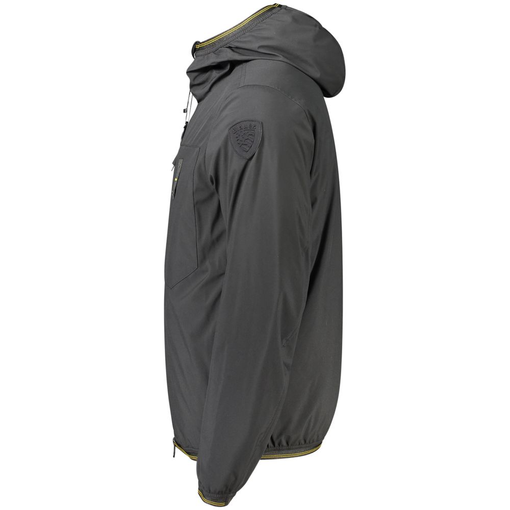 Blauer Black Polyester Men's Jacket