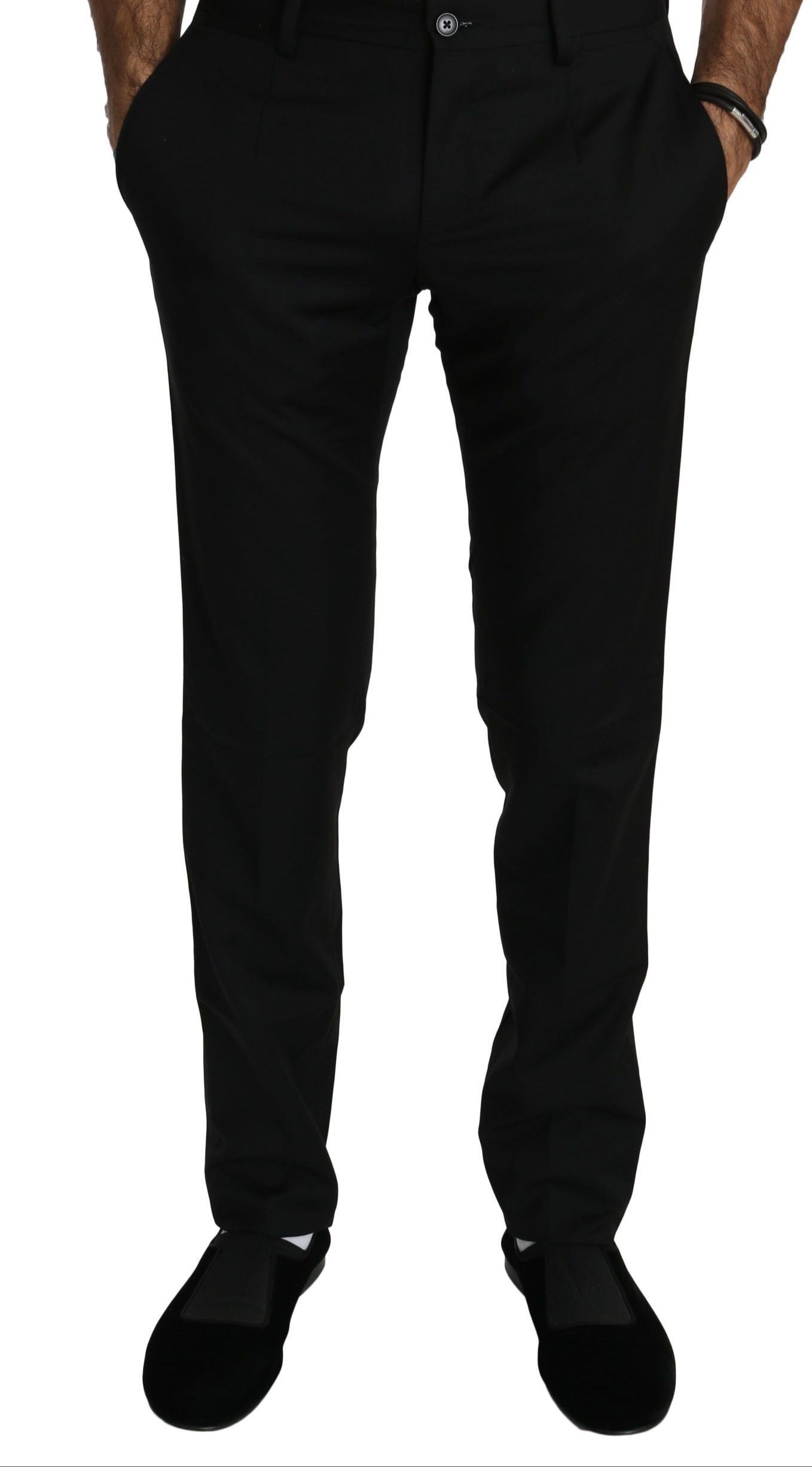 Dolce & Gabbana Elegant Black Wool Dress Pants