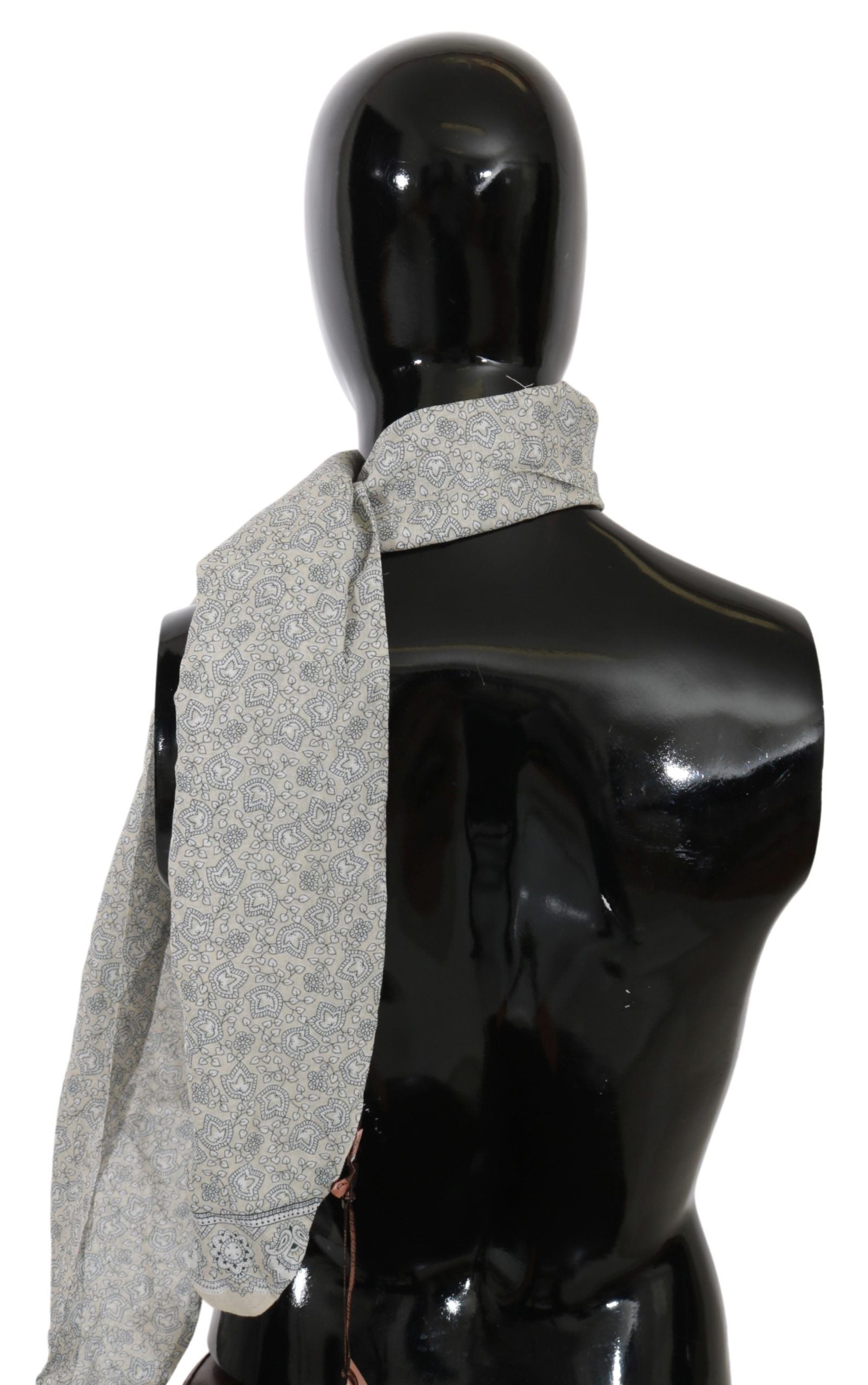 Βαμβακερό κασκόλ Ermanno Scervino Chic σε Μπεζ &amp; Μπλε Fantasy print