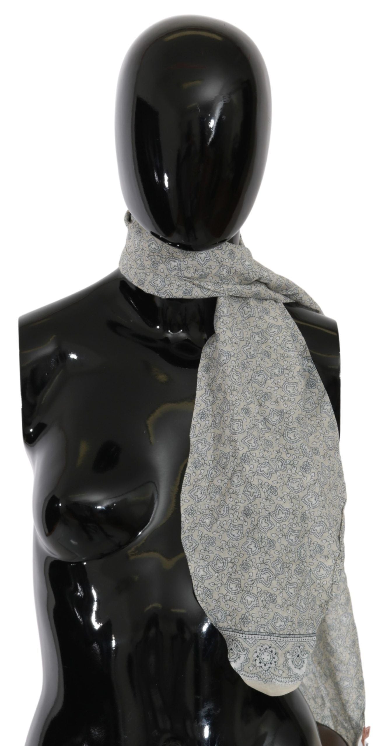 Βαμβακερό κασκόλ Ermanno Scervino Chic σε Μπεζ &amp; Μπλε Fantasy print