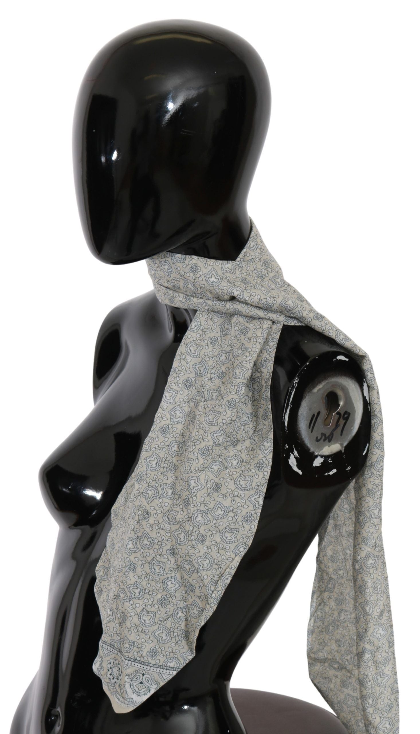 Βαμβακερό κασκόλ Ermanno Scervino Chic σε Μπεζ &amp; Μπλε Fantasy print