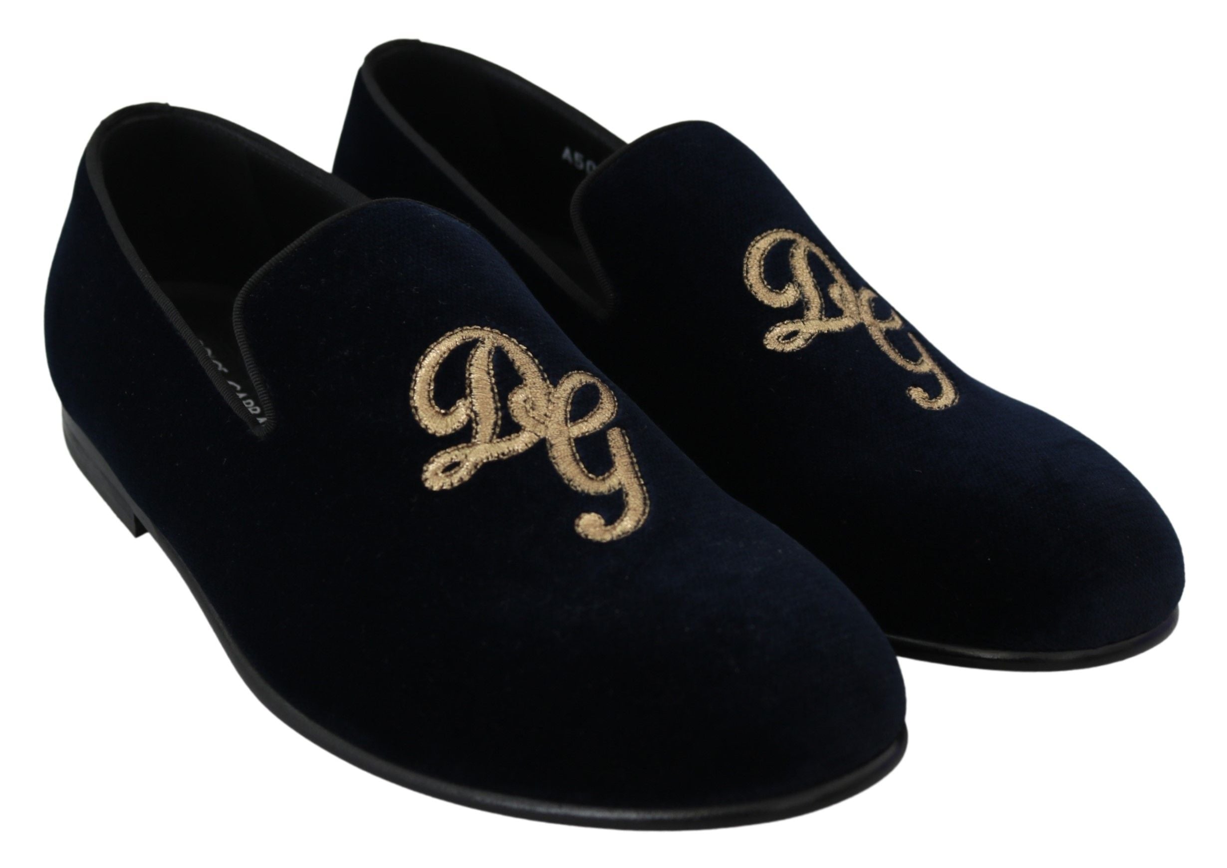 Dolce &amp; Gabbana Κομψά μπλε κεντημένα Loafers