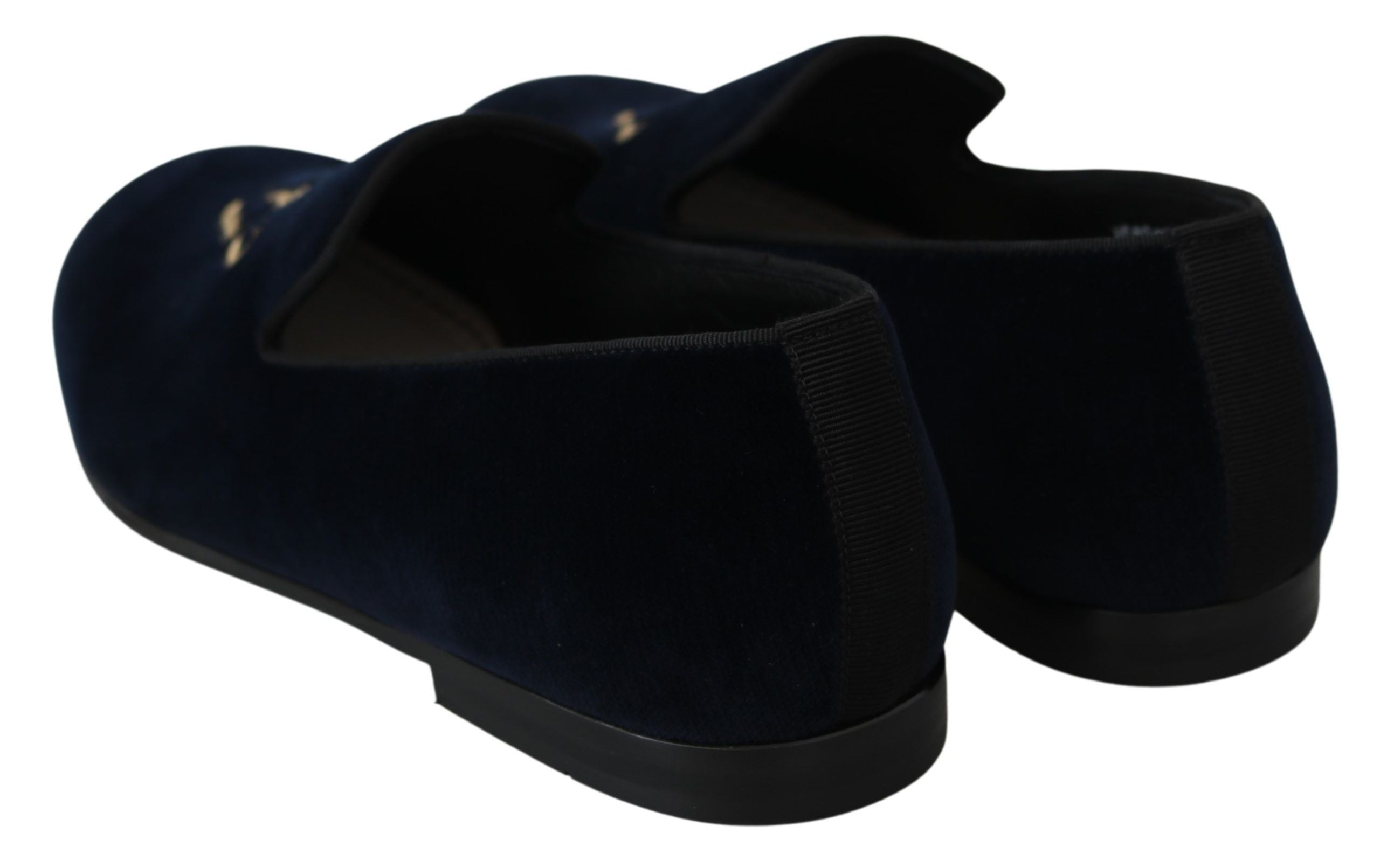 Dolce &amp; Gabbana Κομψά μπλε κεντημένα Loafers