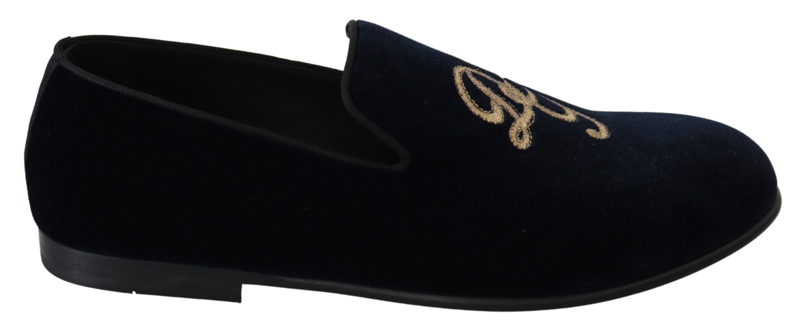 Dolce &amp; Gabbana Κομψά μπλε κεντημένα Loafers