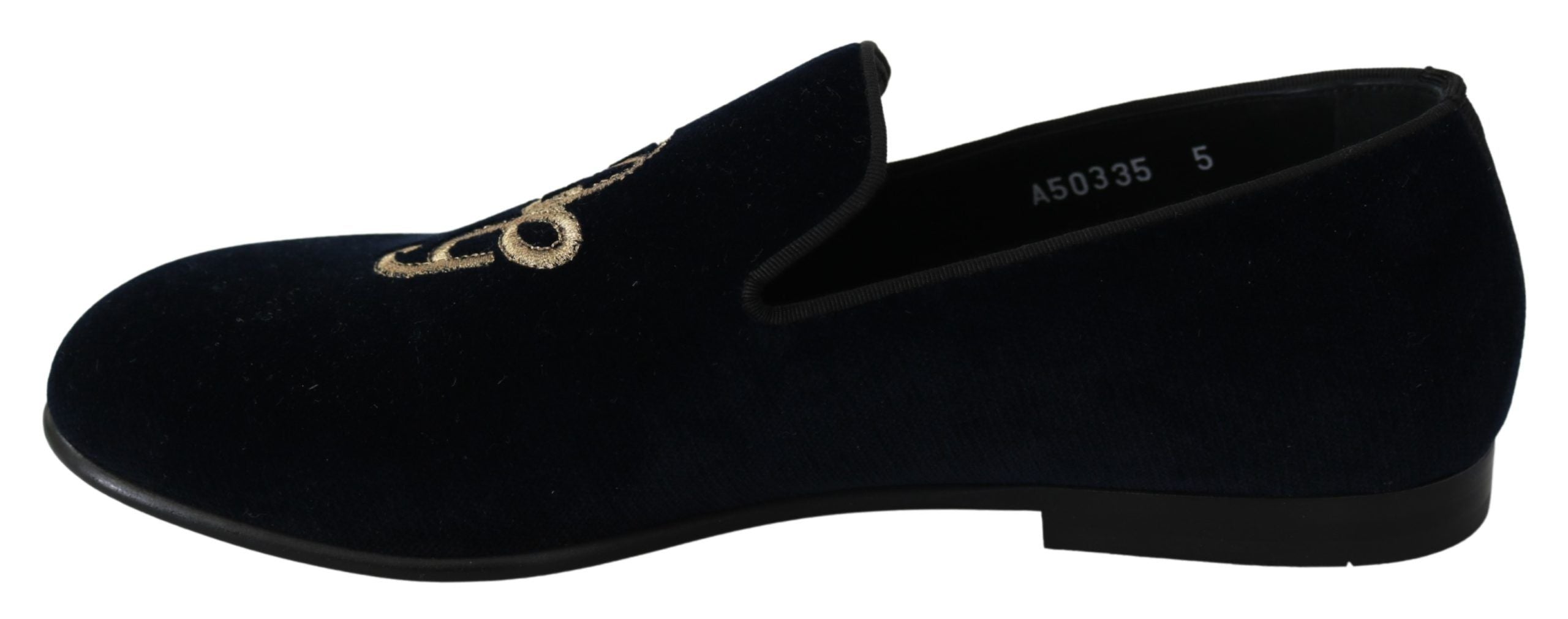 Dolce &amp; Gabbana Κομψά μπλε κεντημένα Loafers