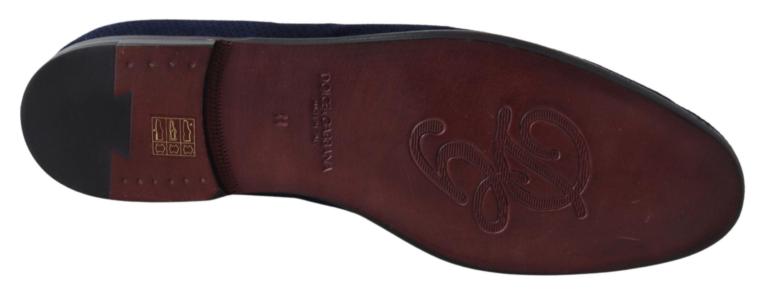 Κομψά δερμάτινα Loafers από μπλε σουέντ Dolce &amp; Gabbana