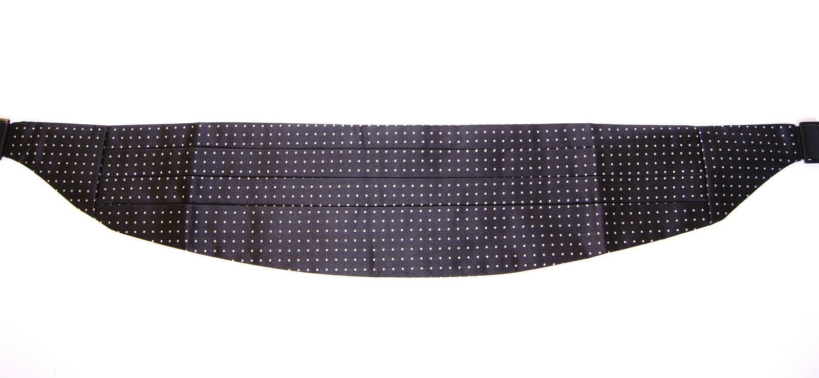 Dolce &amp; Gabbana Κομψό Μαύρο Μεταξωτό Πουά Cummerbund